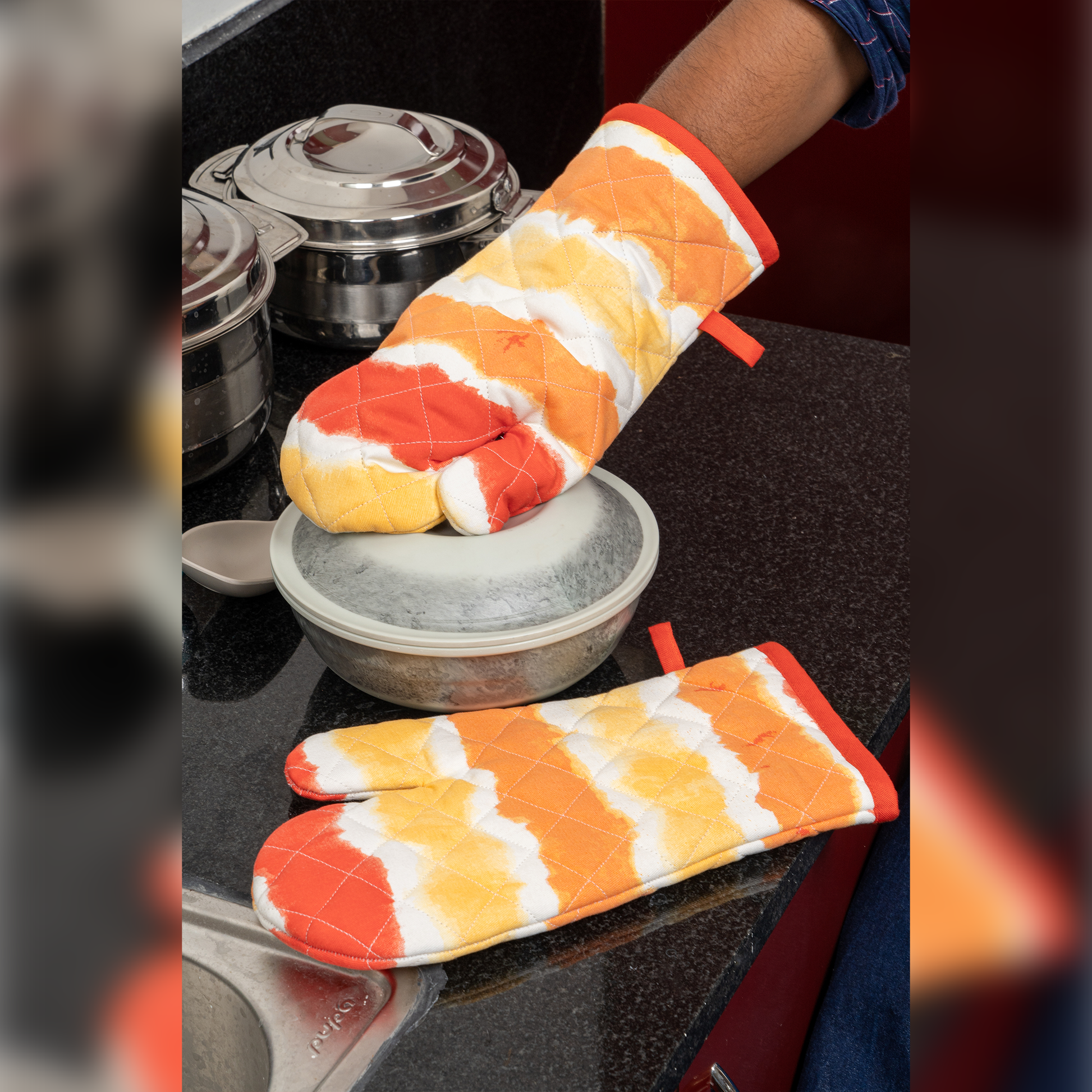 Sunset Printed Gloves-(Set/2)