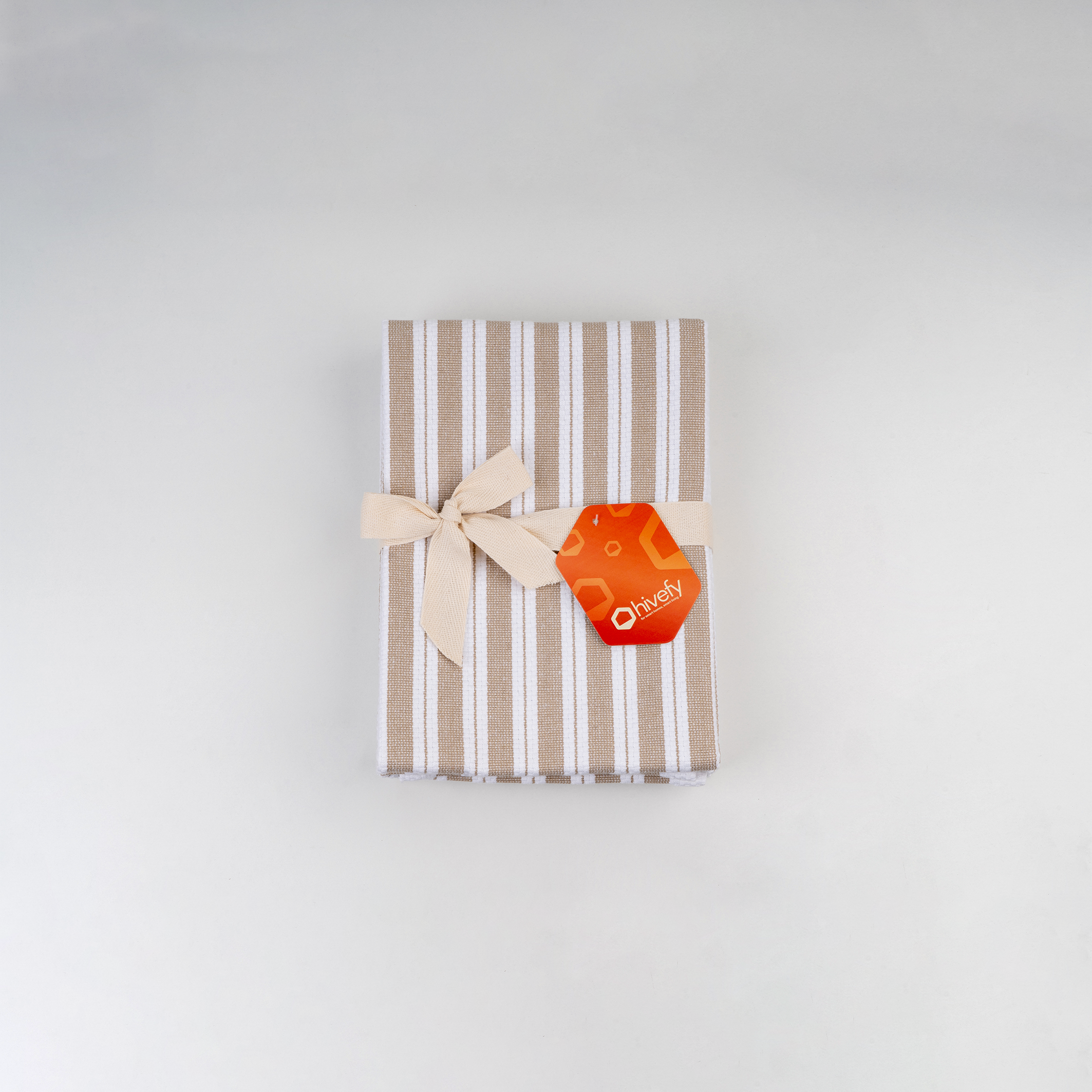 Clay Fields Dobby Stripe Heavy-Duty Kitchen Towel-(set/3)