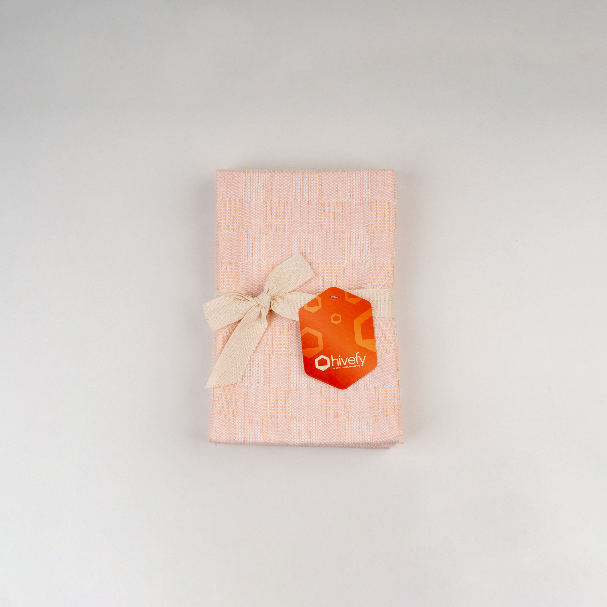 Peach Dobby Kitchen Towels-(set/3)