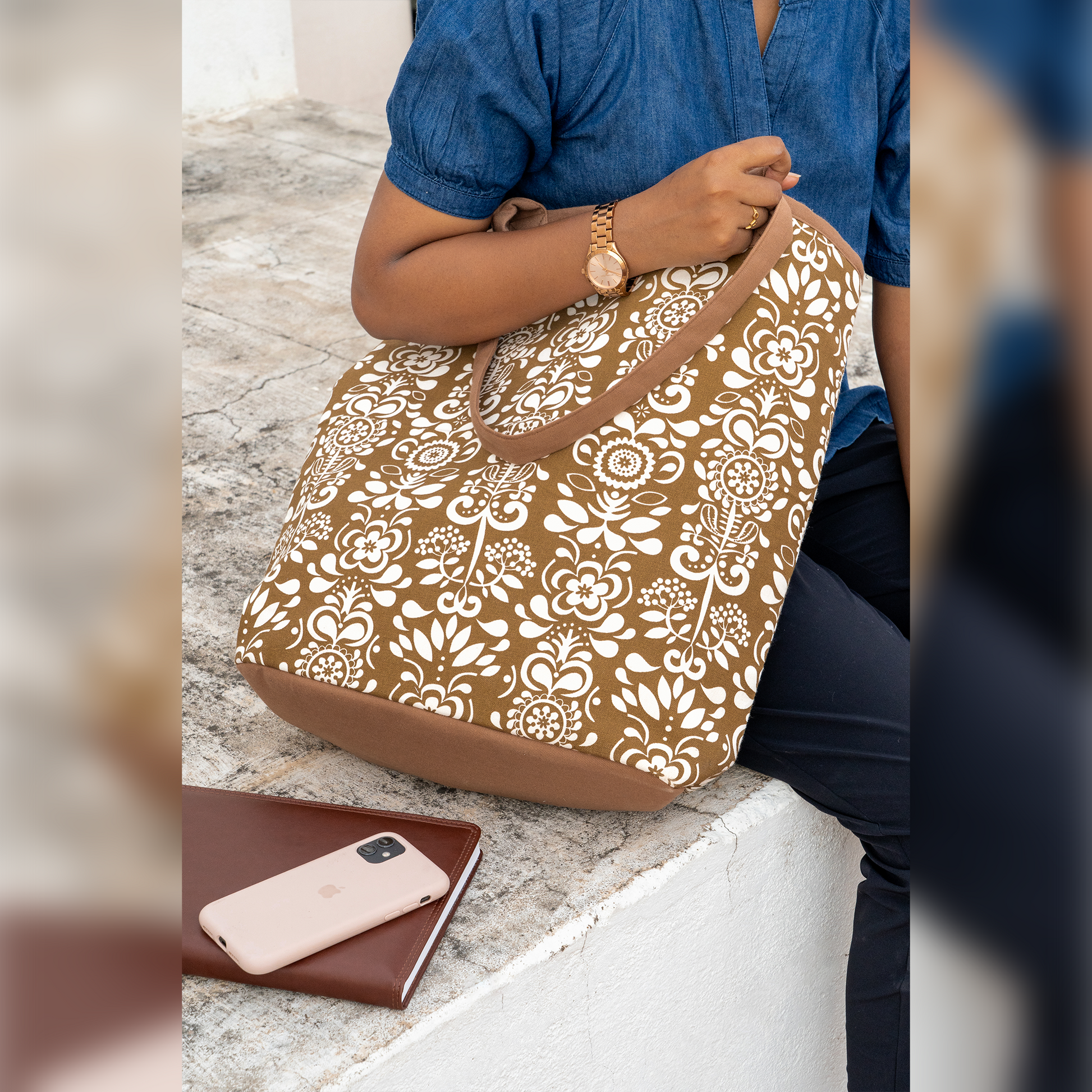 Floral Fusion Tote Bag