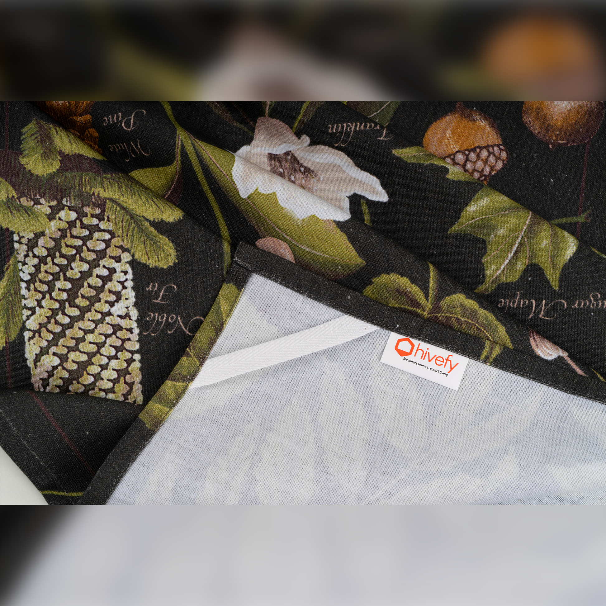 Pines And Cones Digital Printed Kitchen Towel-(Set/2)