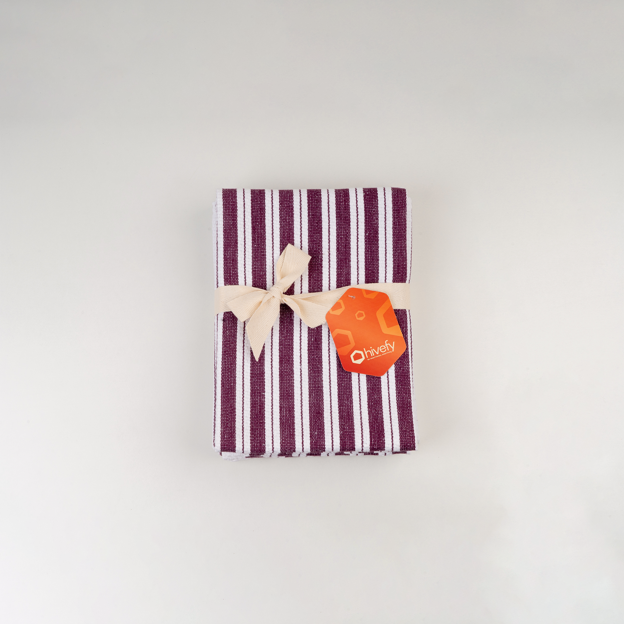 lilac blossoms Dobby Stripe Heavy-Duty Kitchen Towel-(set/3)