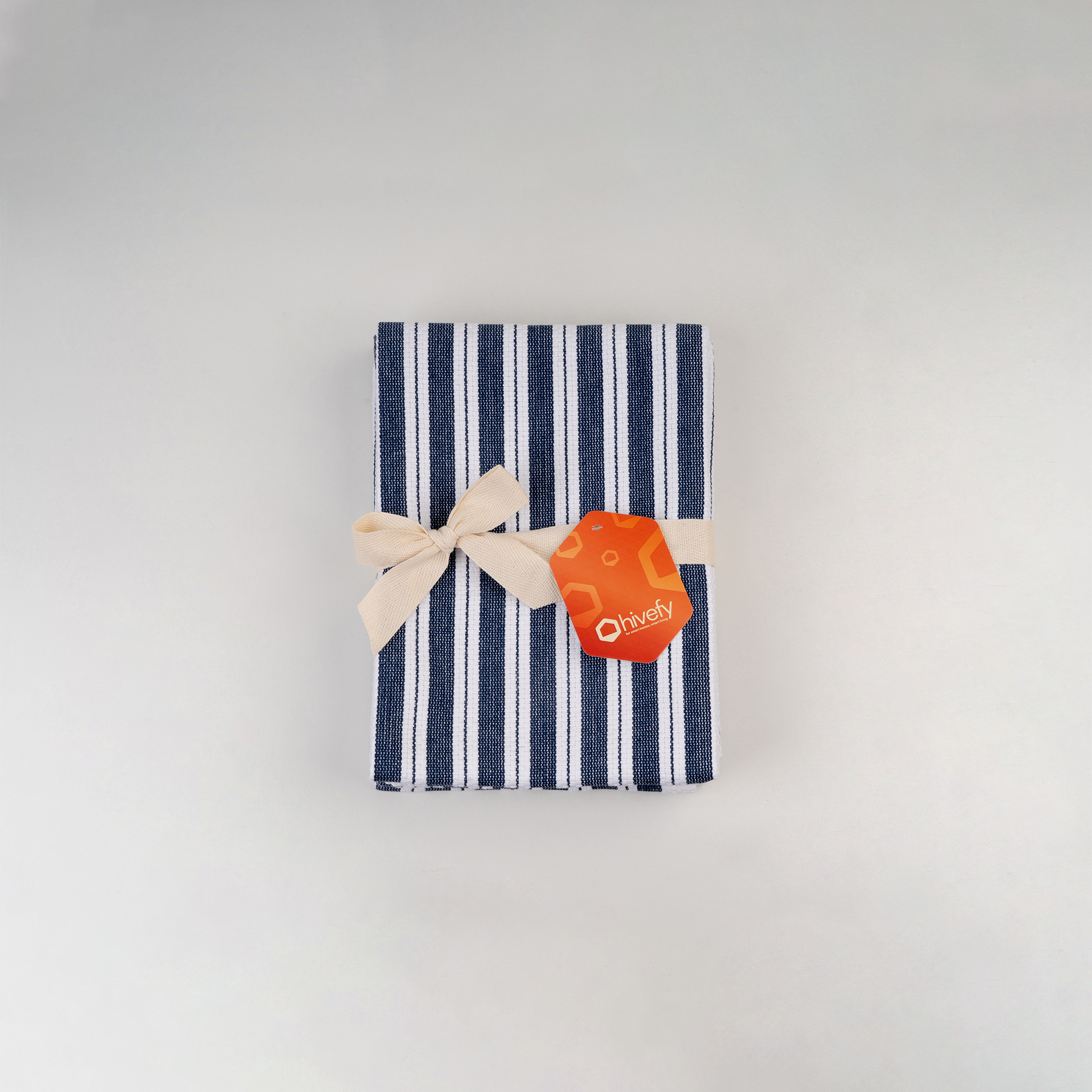 Ocean Tides Dobby Stripe Heavy-Duty Kitchen Towel-(Set/3)