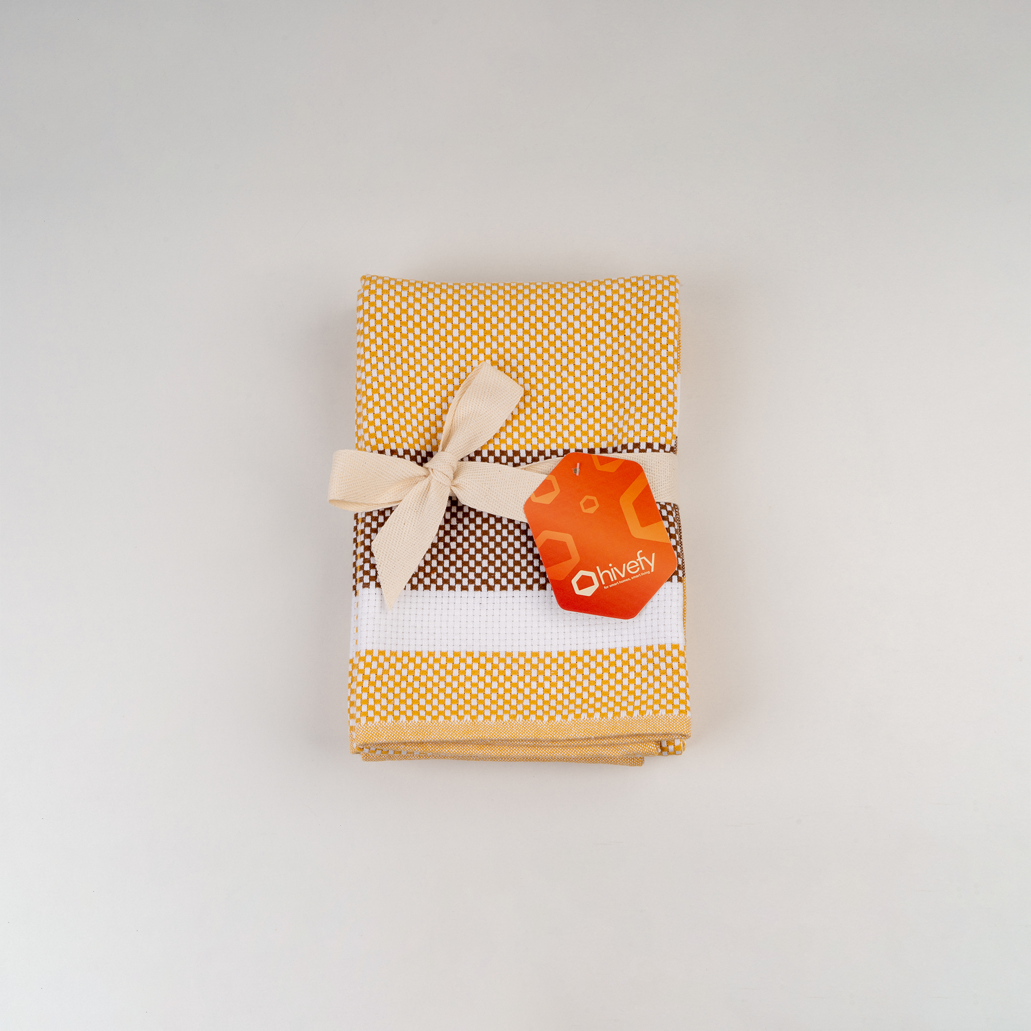 Melon Matty Weave Kitchen Towel-(Set/3)