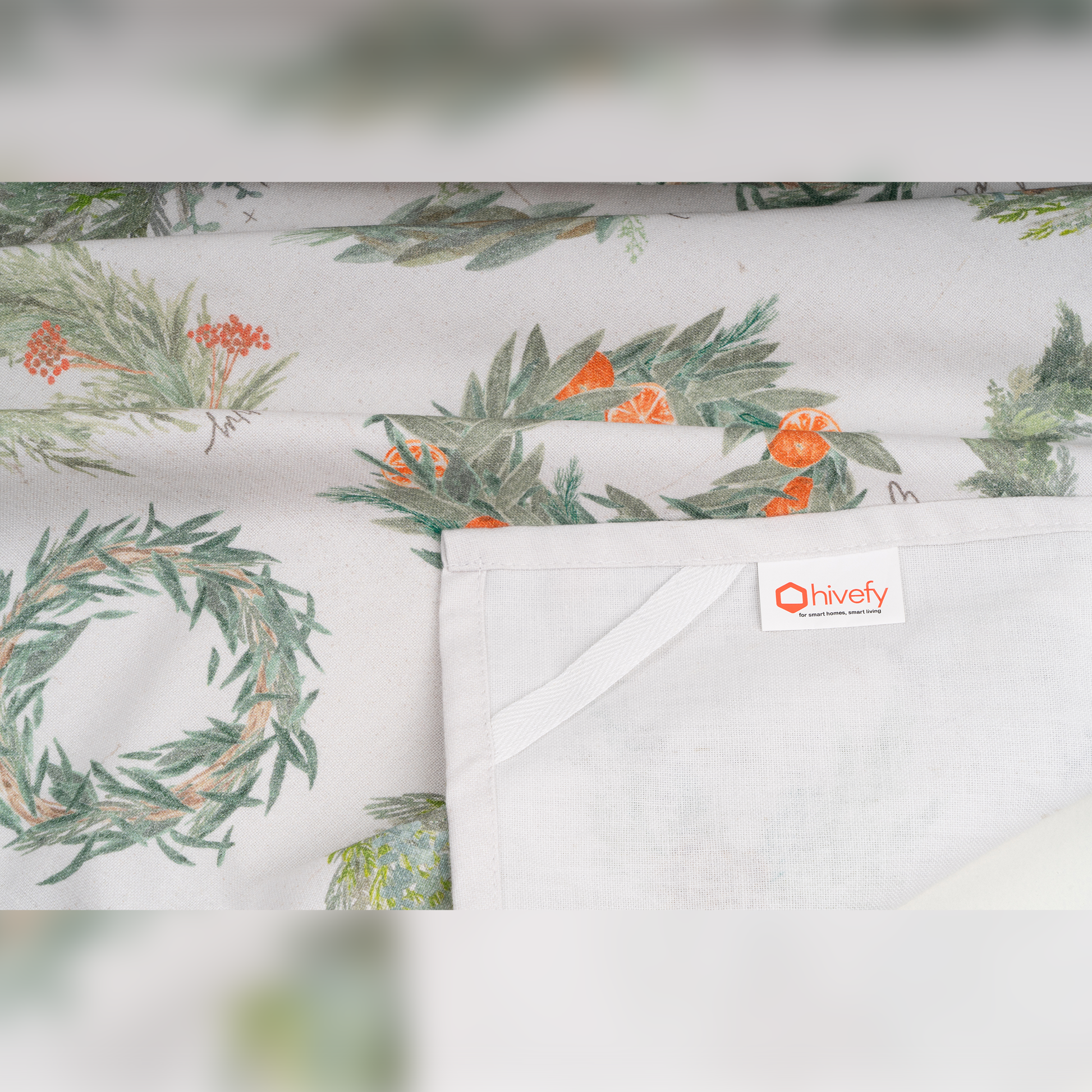 Christmas Wreath Digital Printed Kitchen Towel-(set/2)