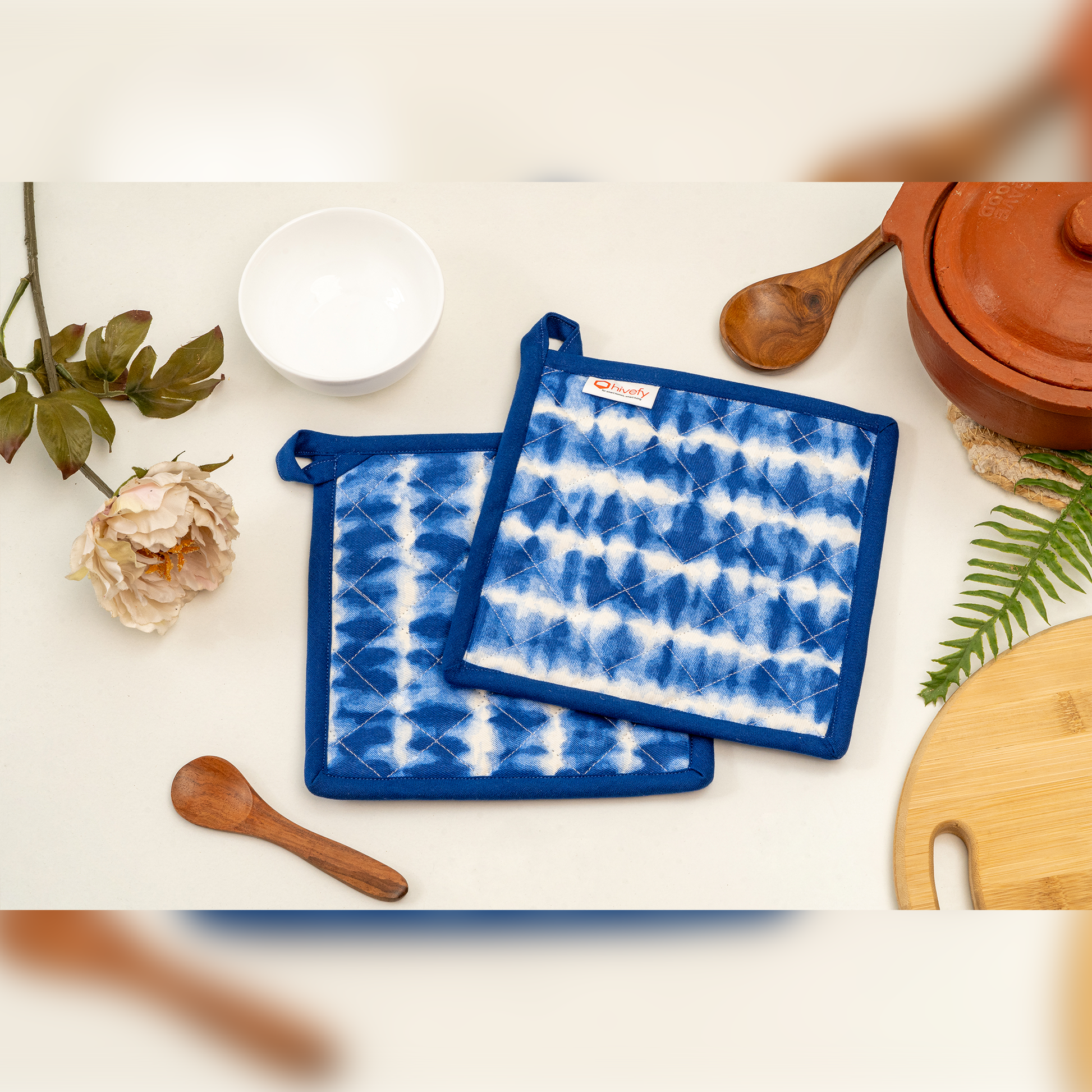 Iceberg Printed Pot holder-(Set/2)