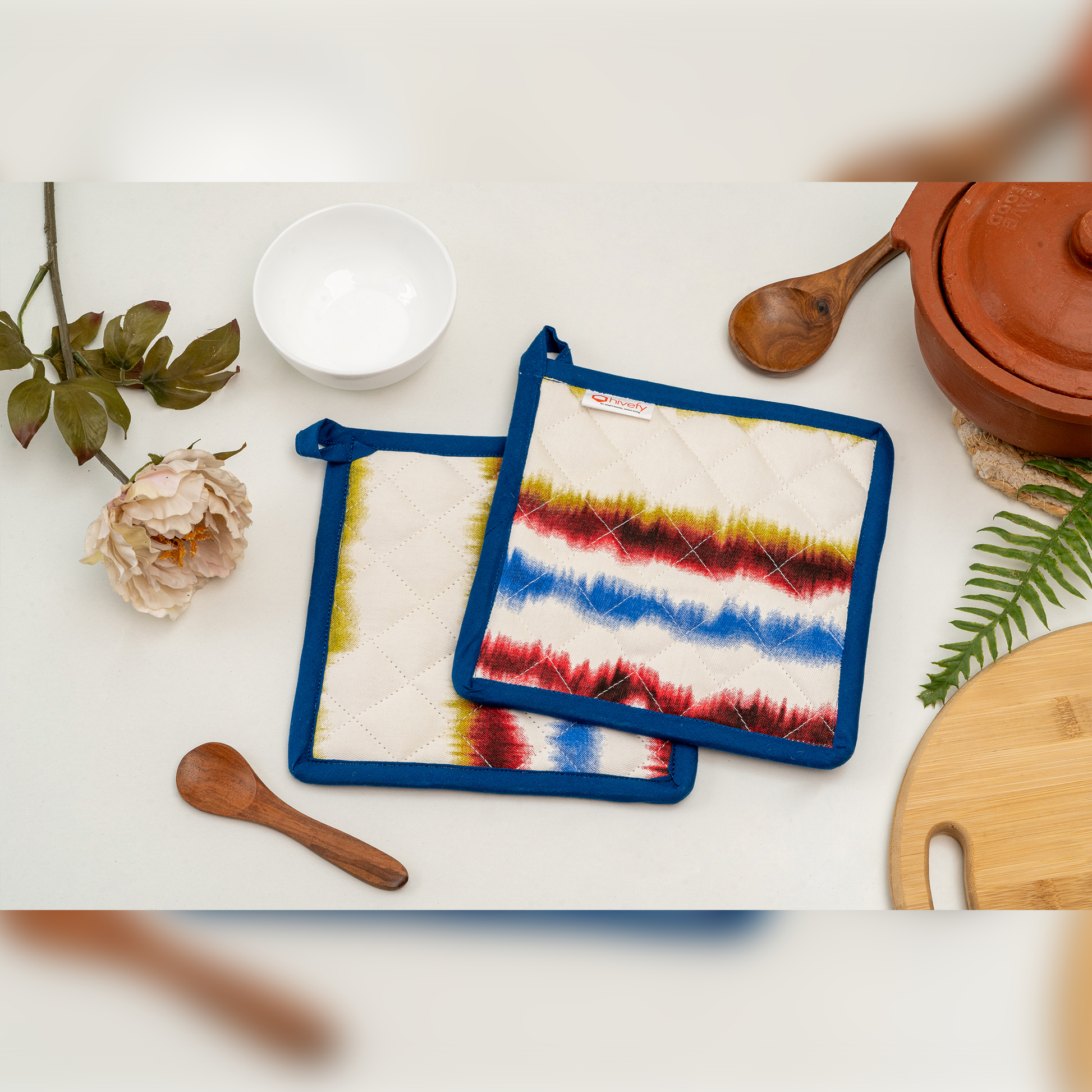 Tempest Printed Pot holder-(Set/2)