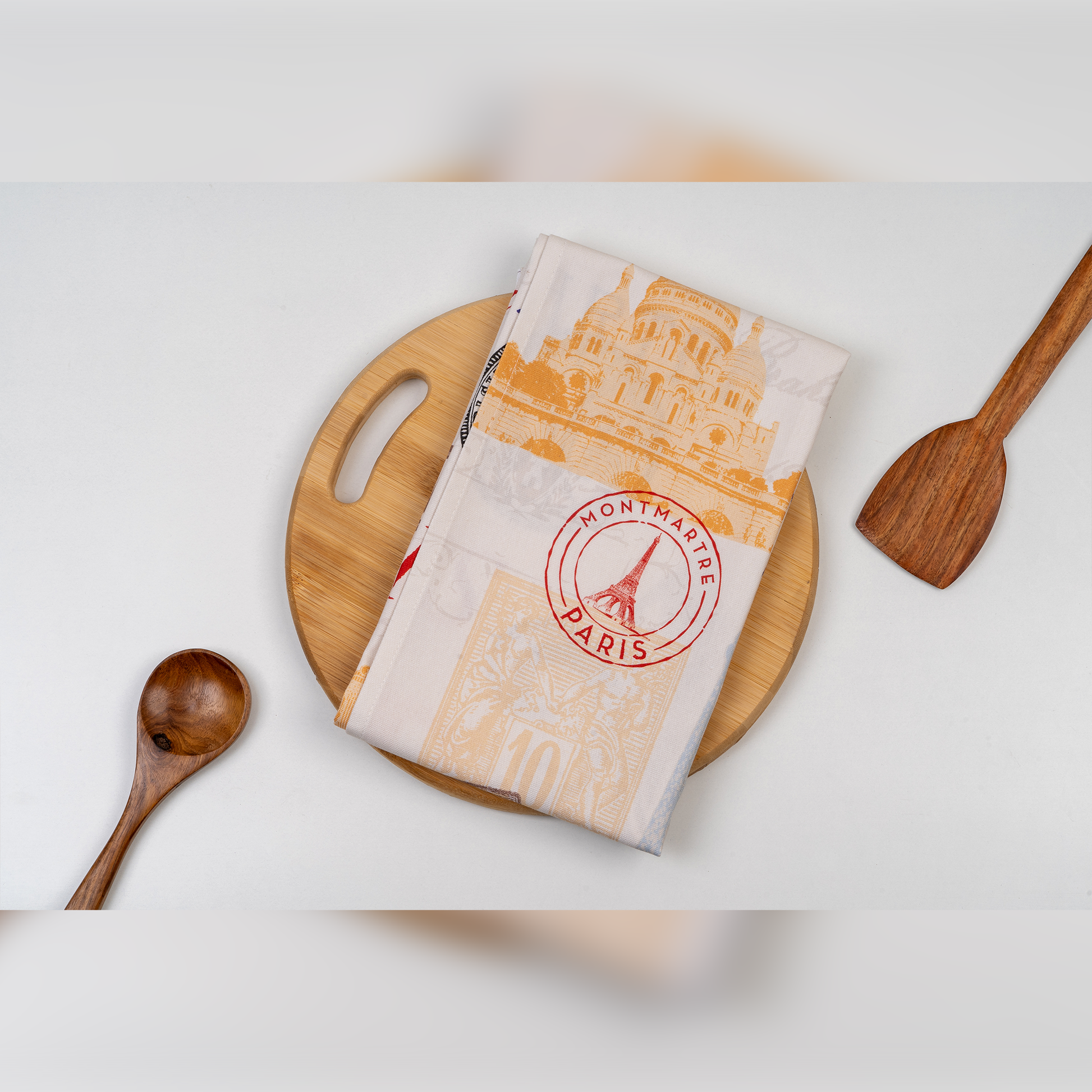 Paris Digital Printed Kitchen Towel-(Set/2)