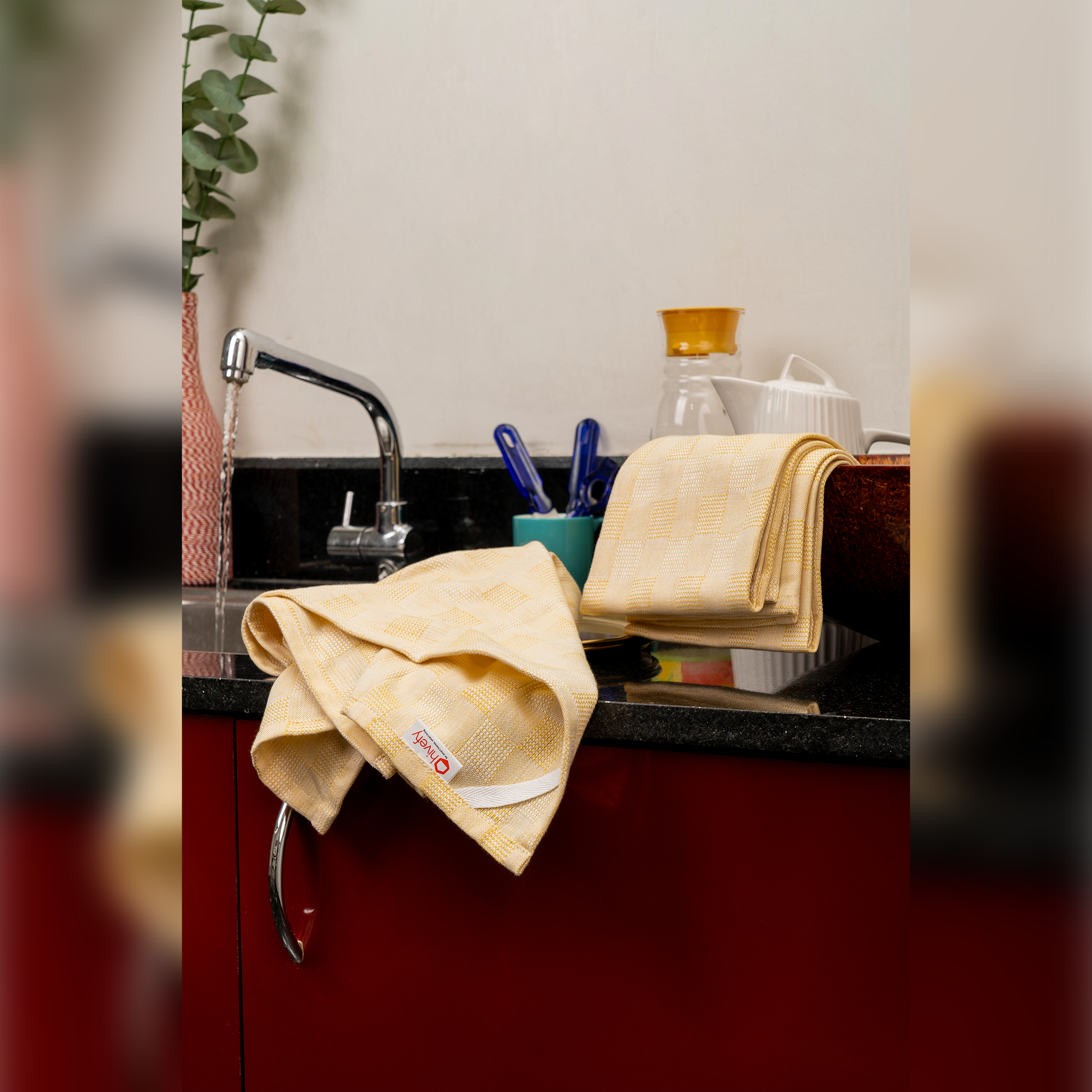 Marigold Dobby Kitchen Towels-(Set/3)
