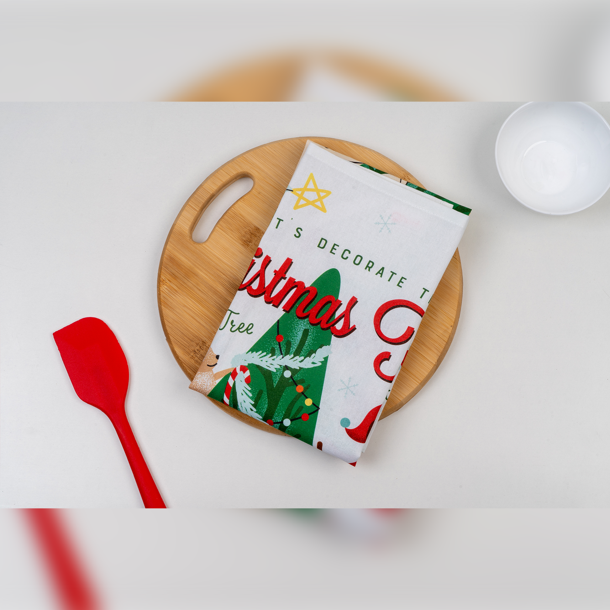 Christmas Deco Digital Printed Kitchen Towel-(set/2)