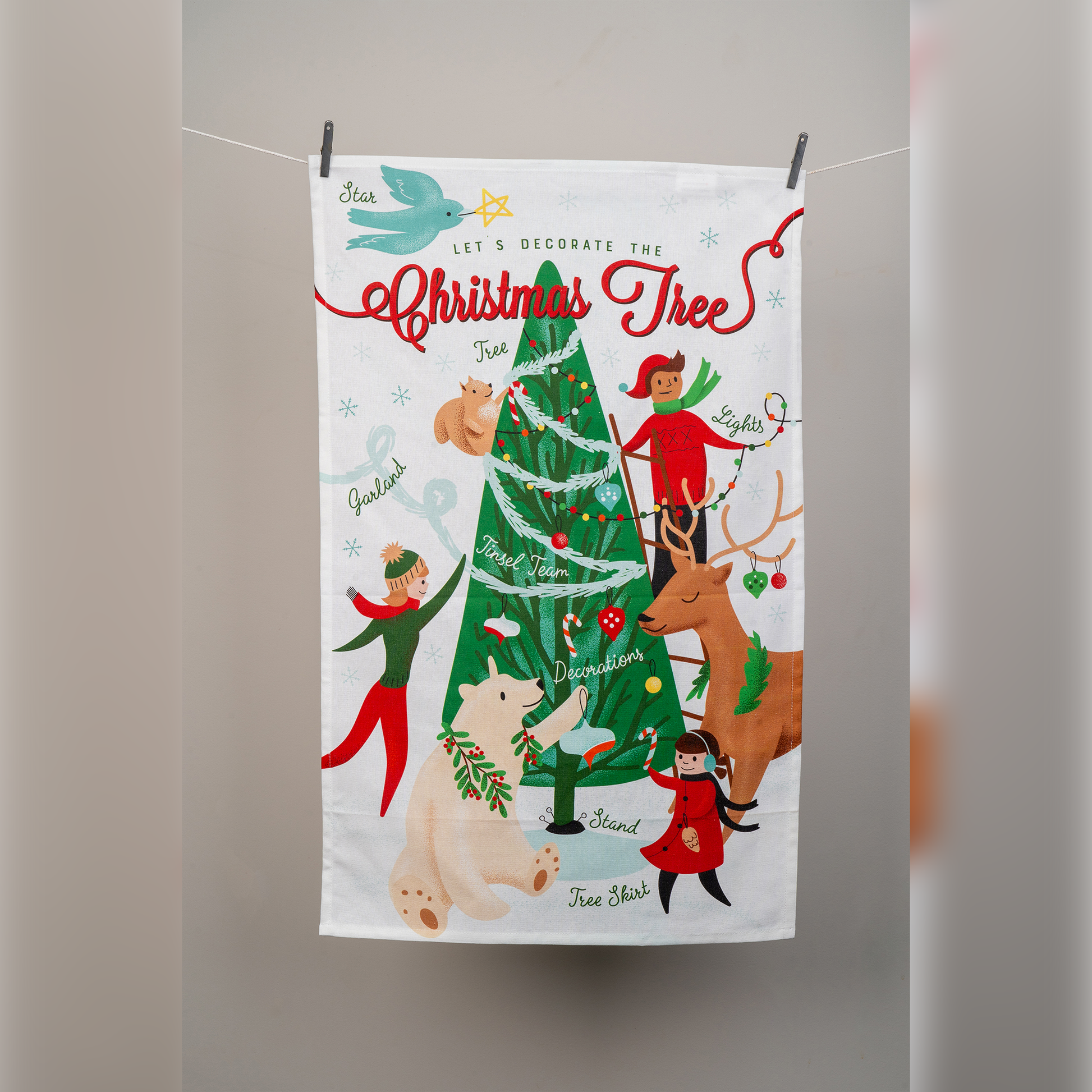 Christmas Deco Digital Printed Kitchen Towel-(set/2)