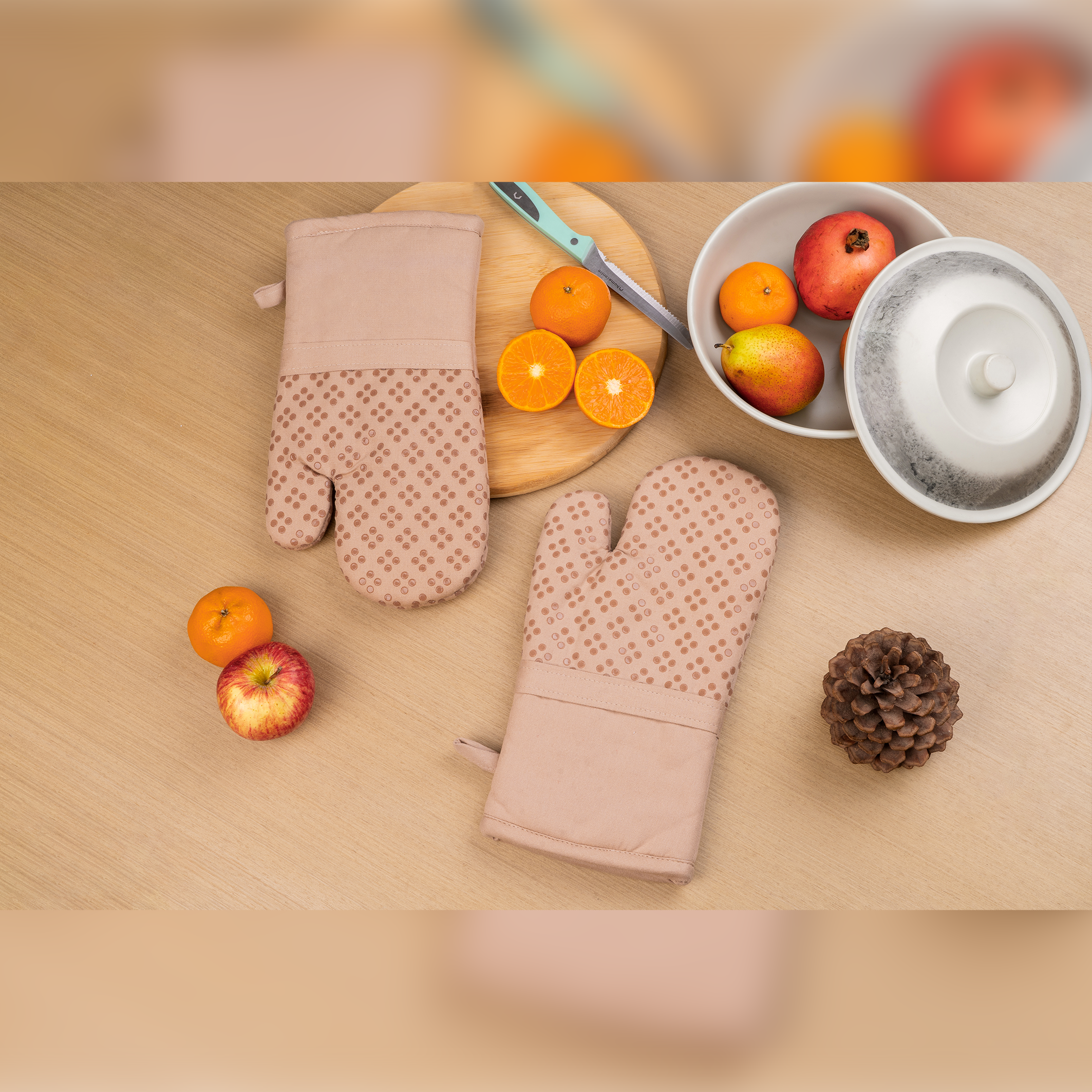 Desert Clay Silica Coated Anti Skid Gloves-(Set/2)