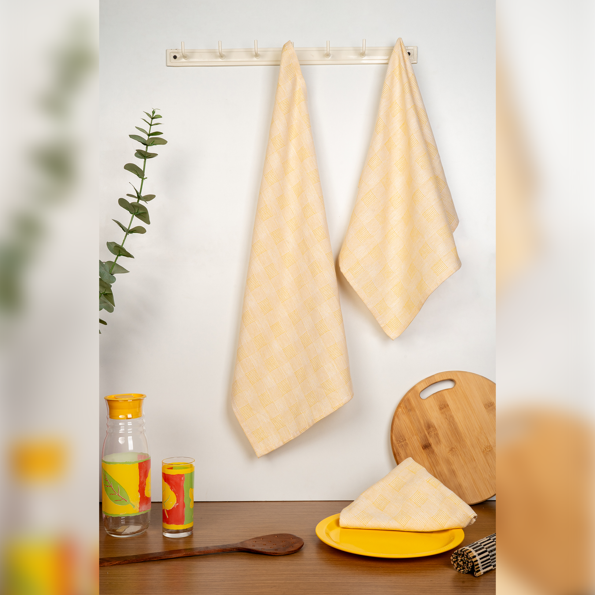 Marigold Dobby Kitchen Towels-(Set/3)
