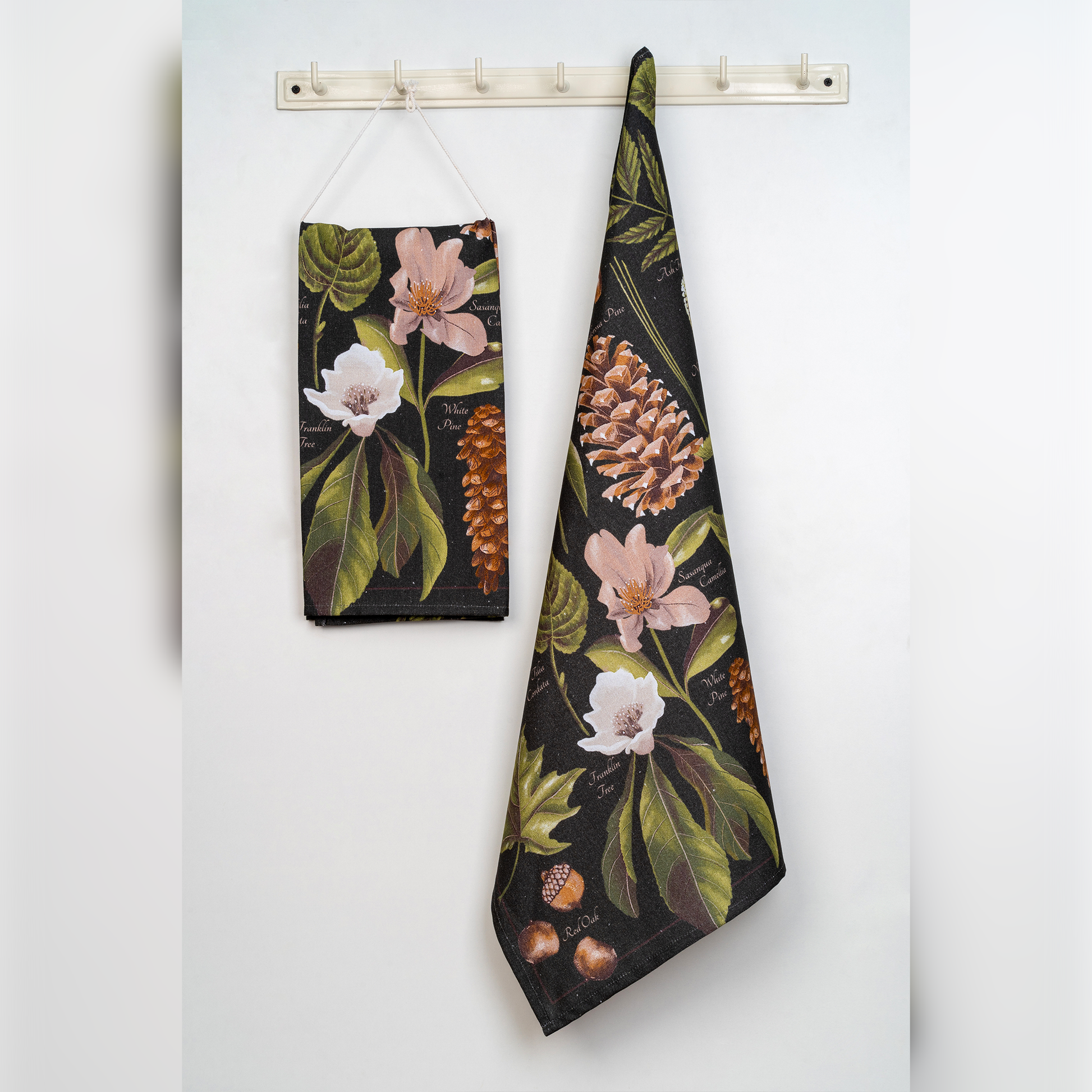 Pines And Cones Digital Printed Kitchen Towel-(Set/2)