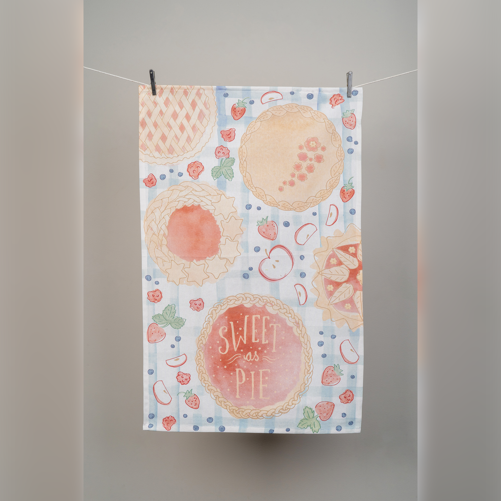 Sweet As Pie Digital Printed Kitchen Towel-(Set/2)