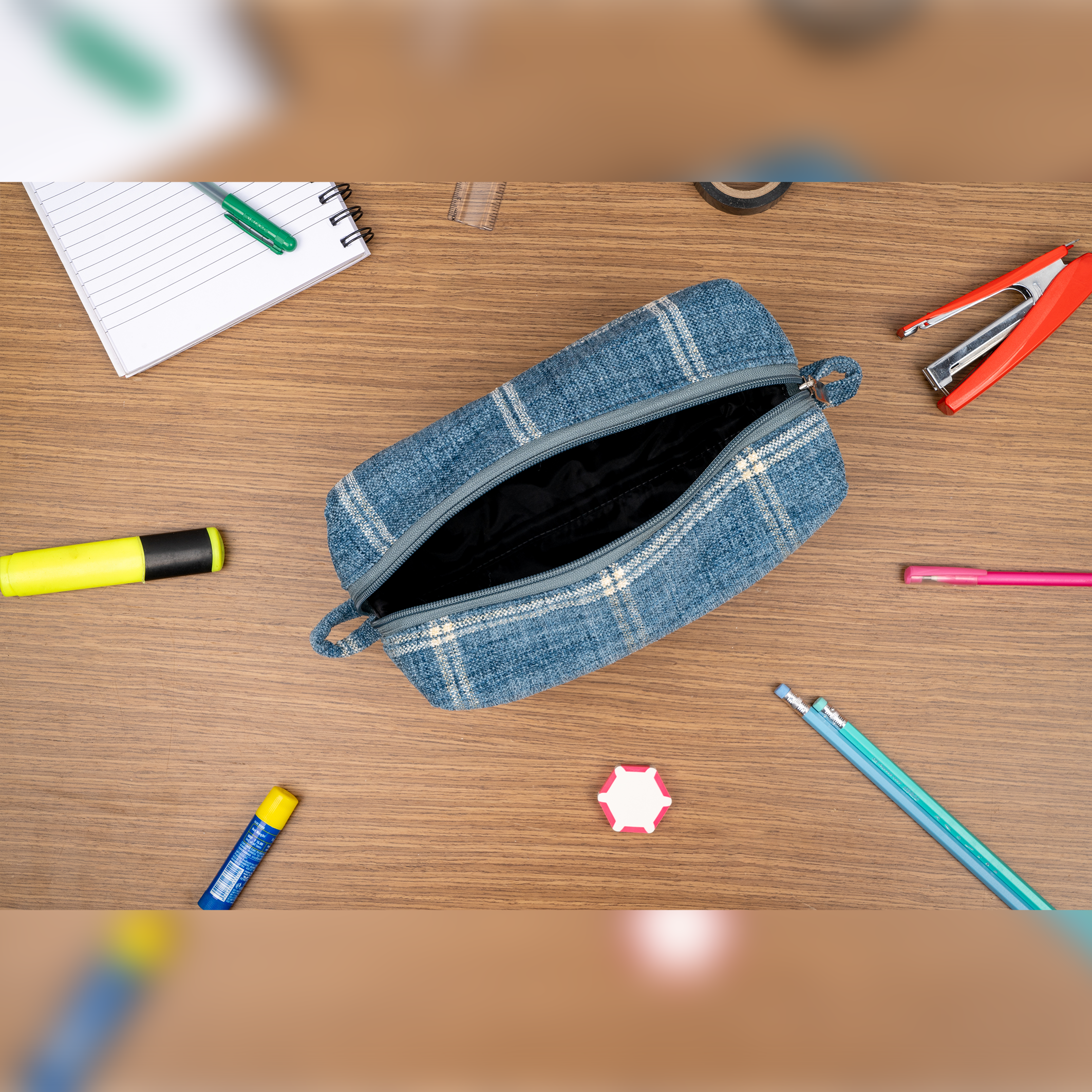 Bermuda Squares Utility Pouch - Multi-Purpose Organizer (1 Pc)