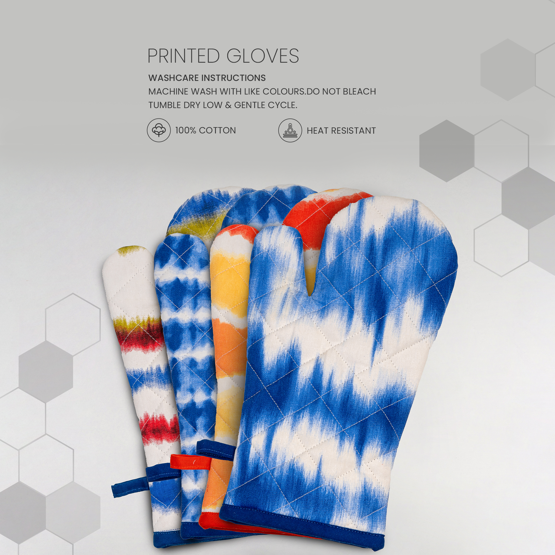 Tempest Printed Gloves-(Set/2)