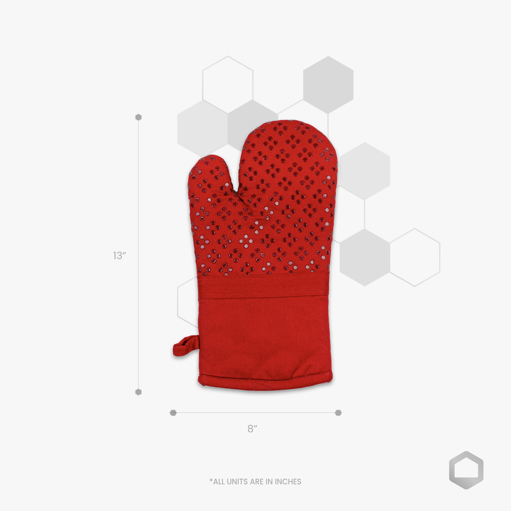 Turkey Red Silica Coated Anti Skid Gloves-(Set/2)