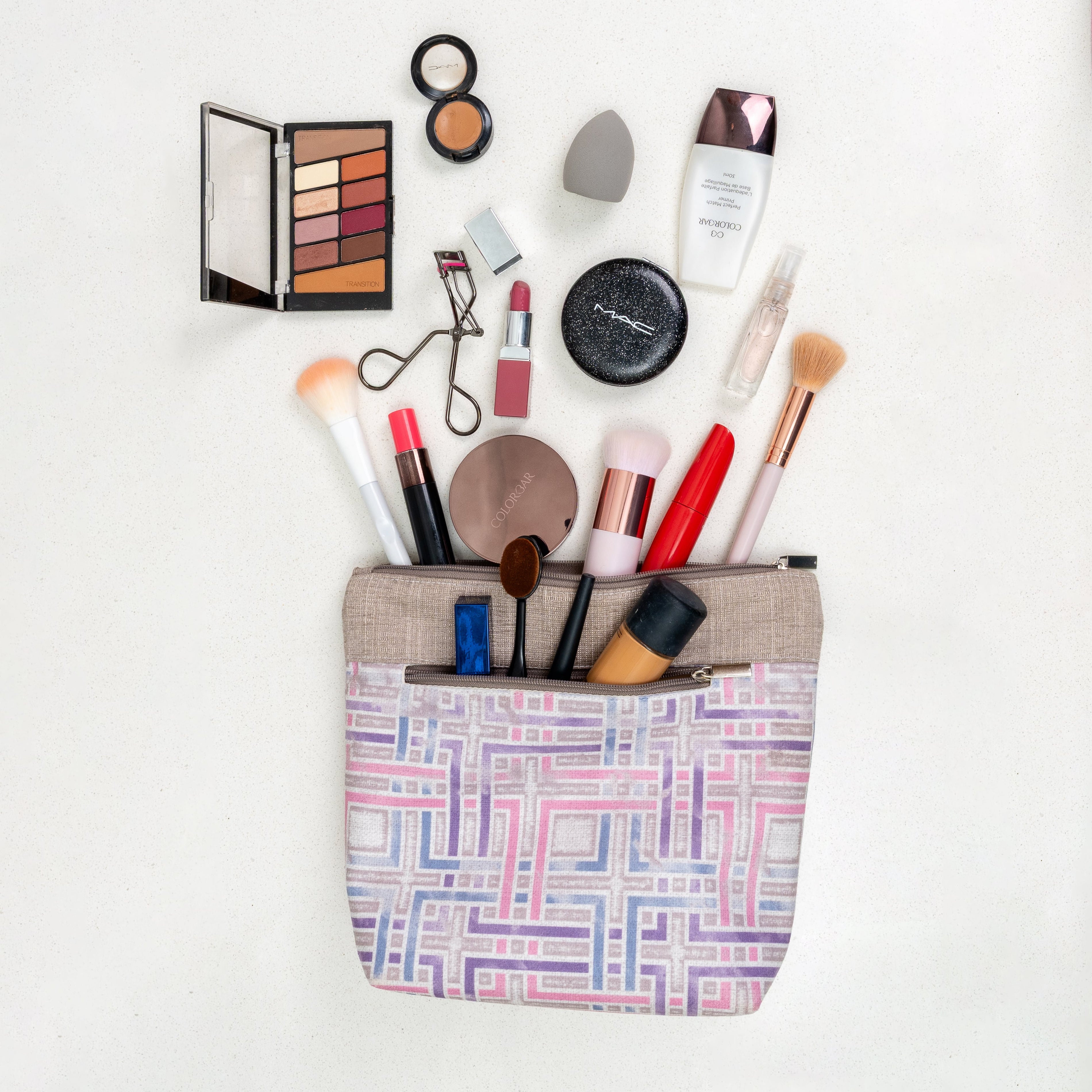 Lavender Maze Multi-Purpose Travel pouches Set of 3 Pouches