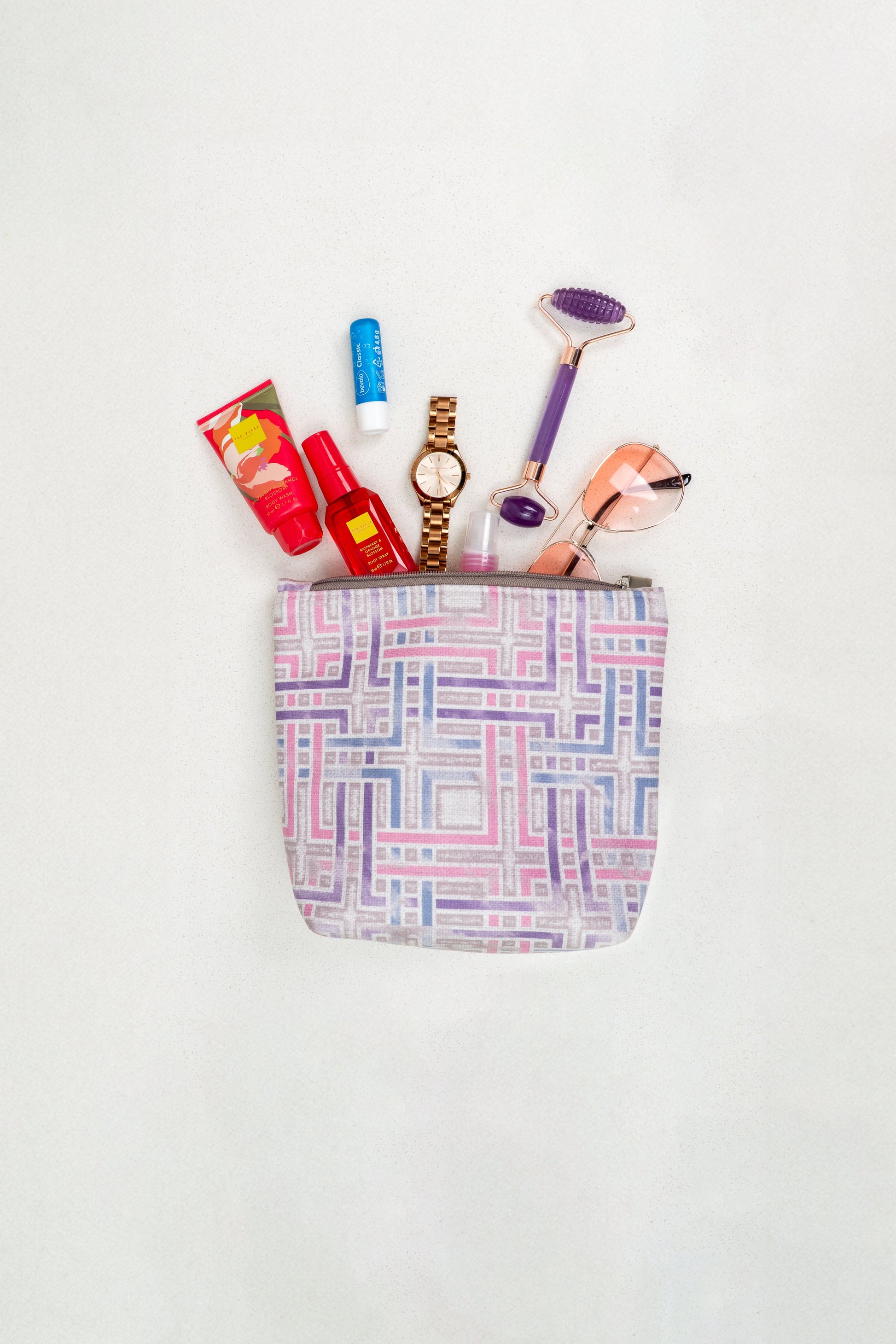 Lavender Maze Multi-Purpose Travel pouches Set of 3 Pouches