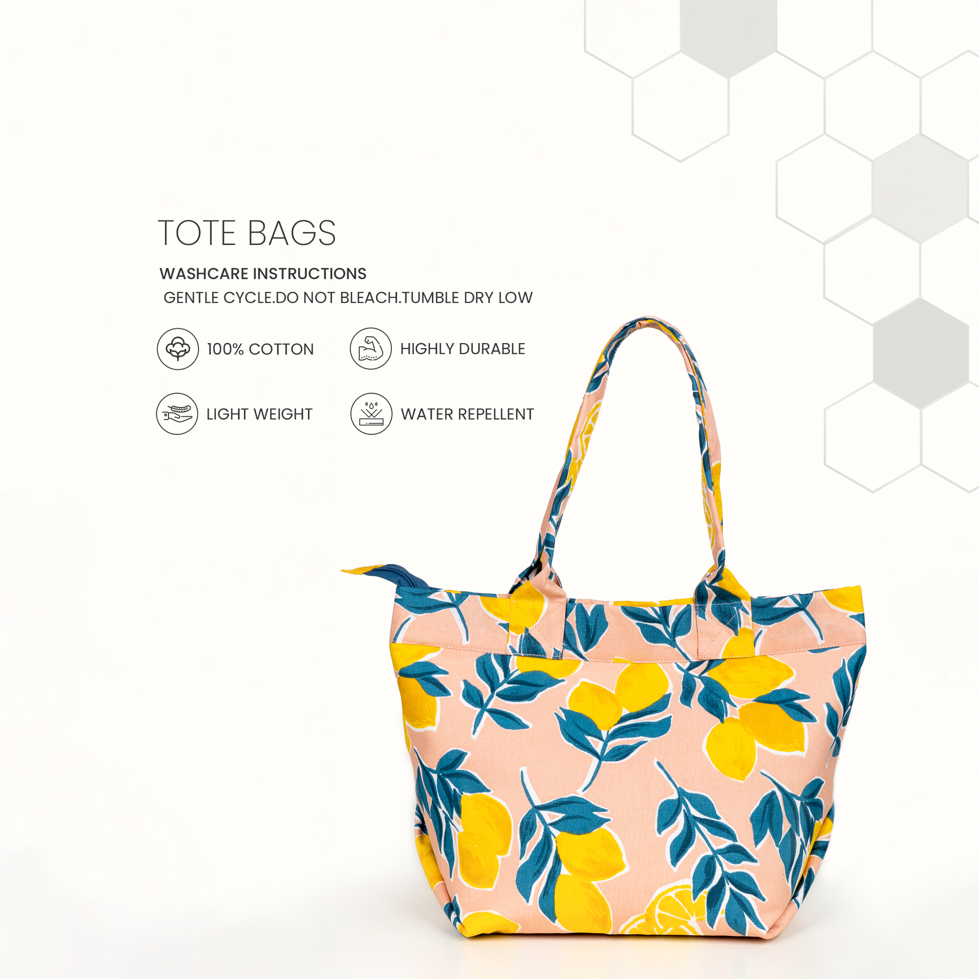 Lemon Orchid – Water Repellent Tote Bag