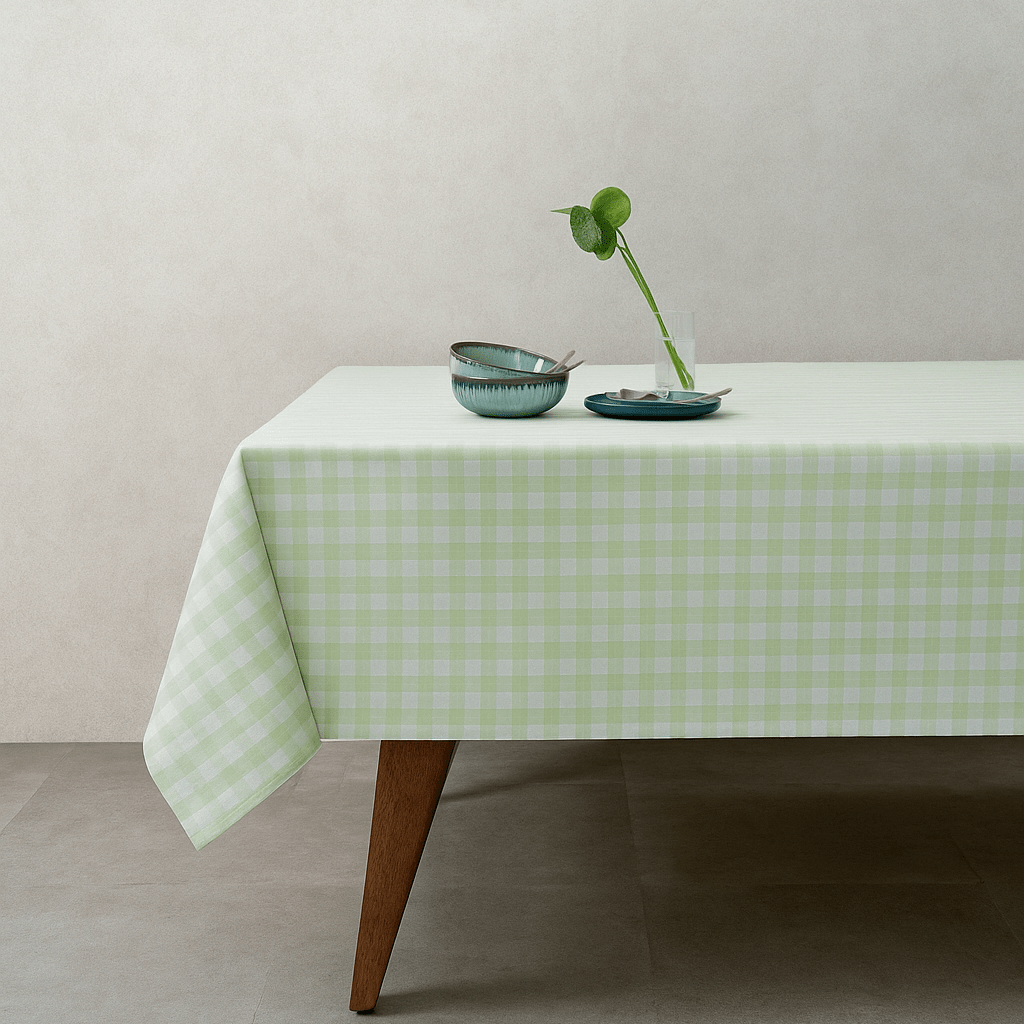Meadow Checks Classic Dobby Cotton Tablecloths