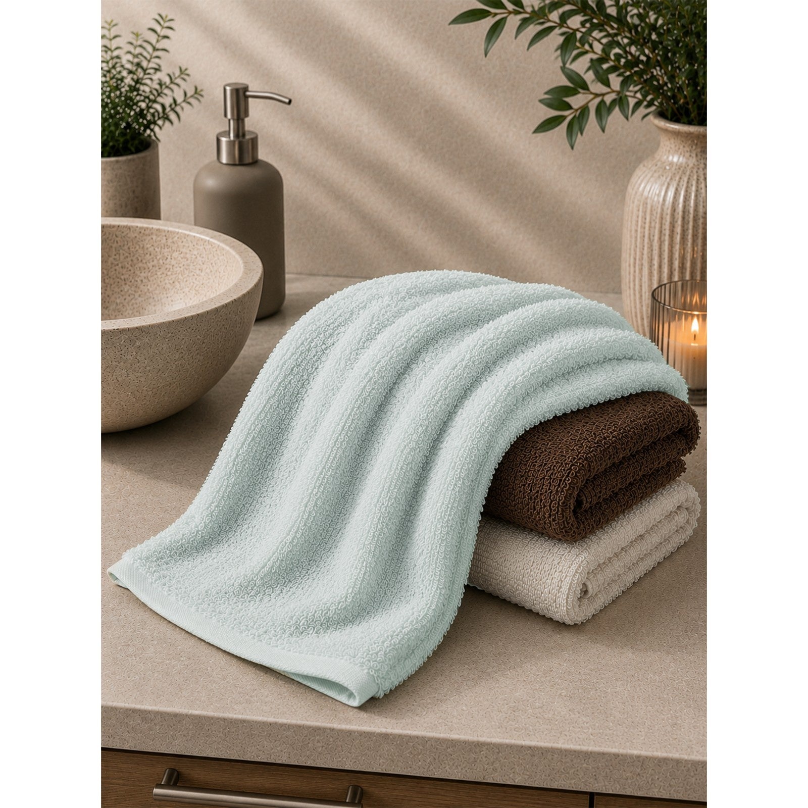 Mink- Terry Hand / Vanity Towel-(Set/3)