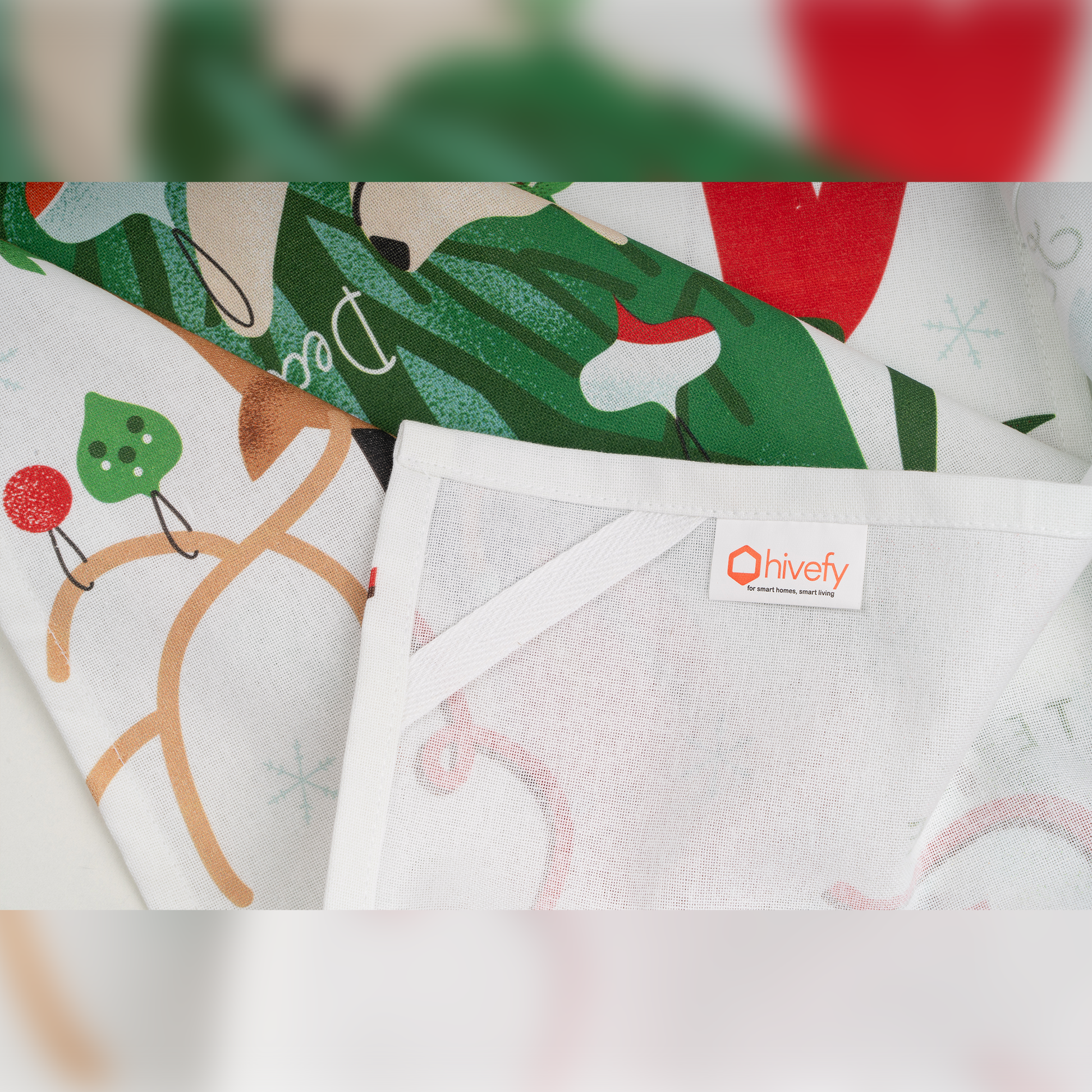 Digital Printed Hand Towel-Christmas Deco (set/2)
