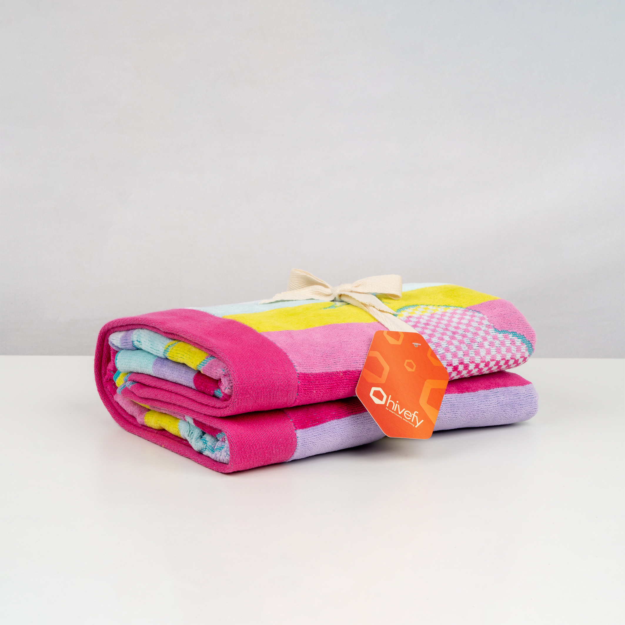 Jacquard Terry Bath Towels-Unicorn