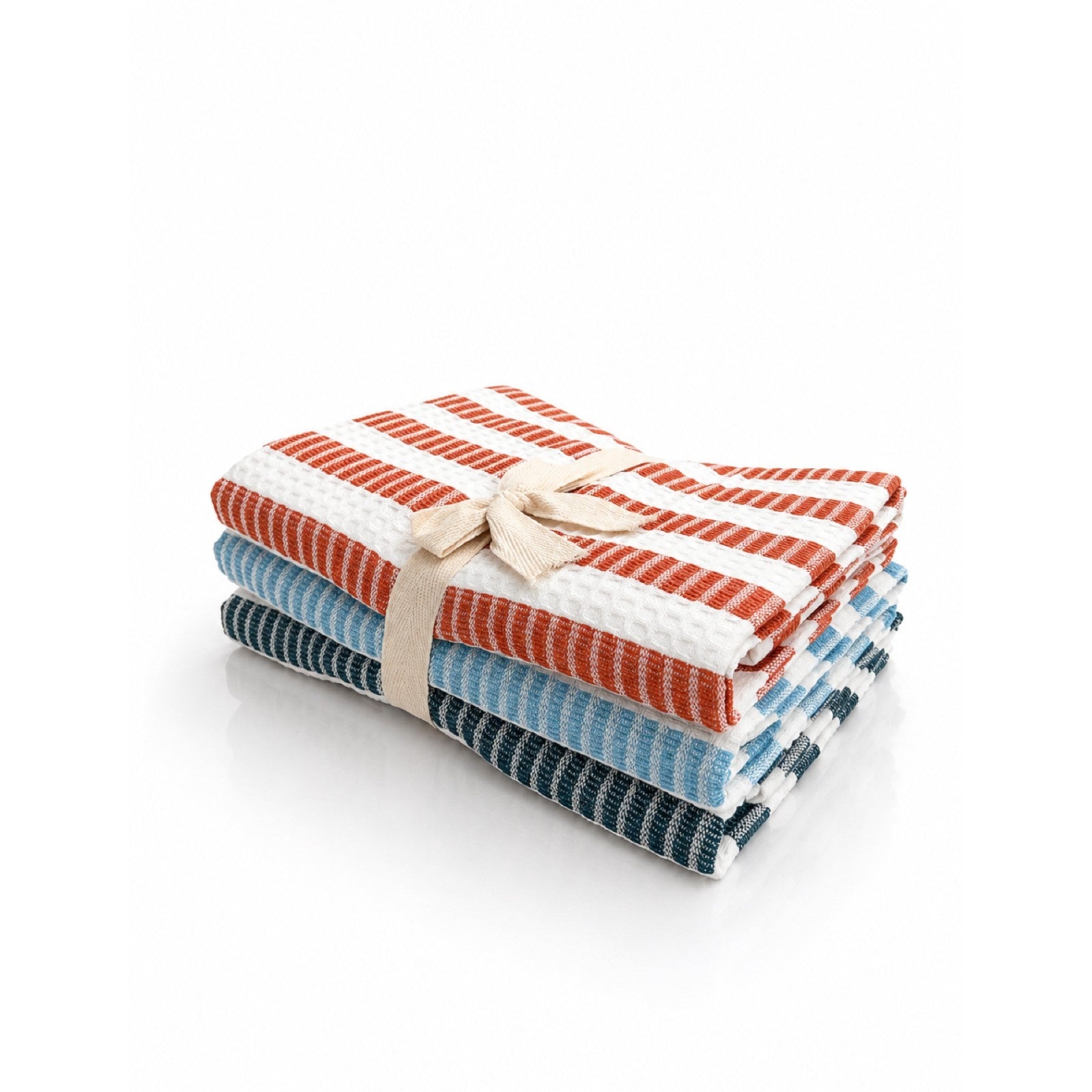 Tropical Current - Honeycomb Stripe Bath Towels-(Set/3)