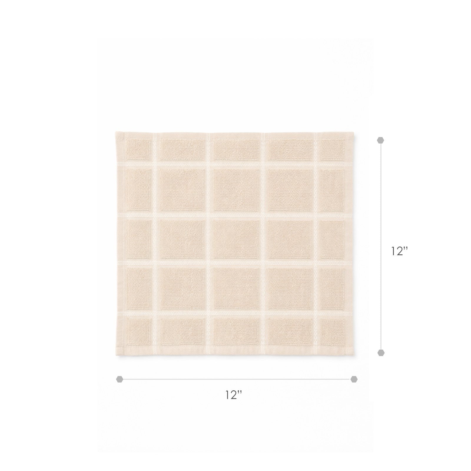 Dunelet Dobby Checks Face Towels-(set/12)