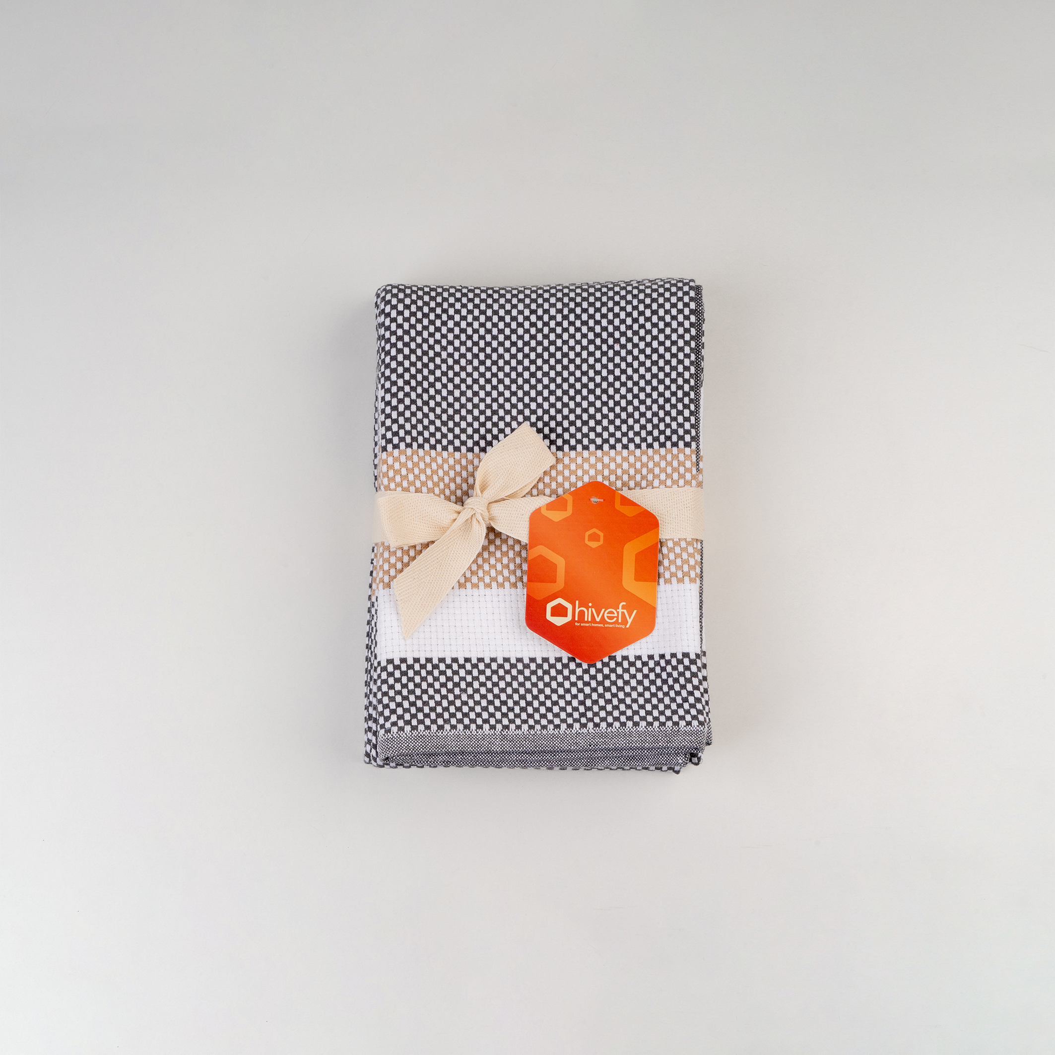 Pearl Grey Matty Weave Kitchen Towel-(Set/3)