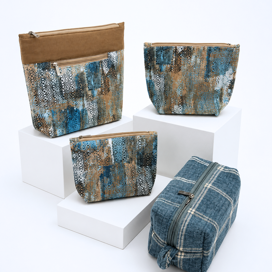 Turbulence & Bermuda Squares Set of 4 Pouch Combo