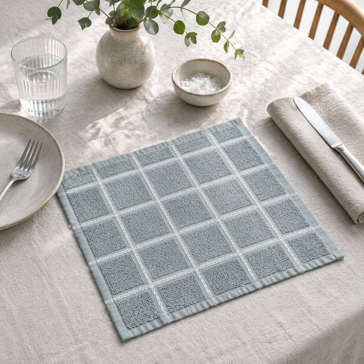 Fogsy Dobby Checks Napkins -(set/12)