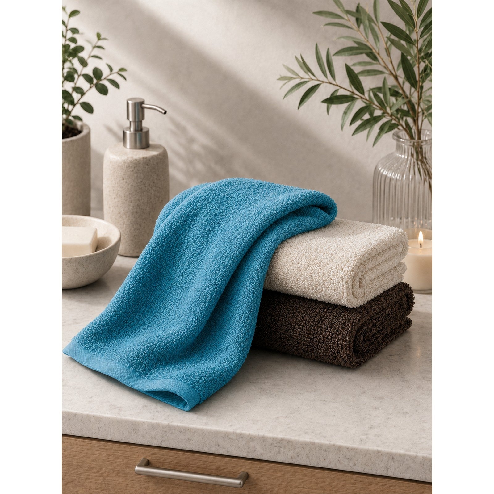 Cay- Terry Hand / Vanity Towel-(Set/3)