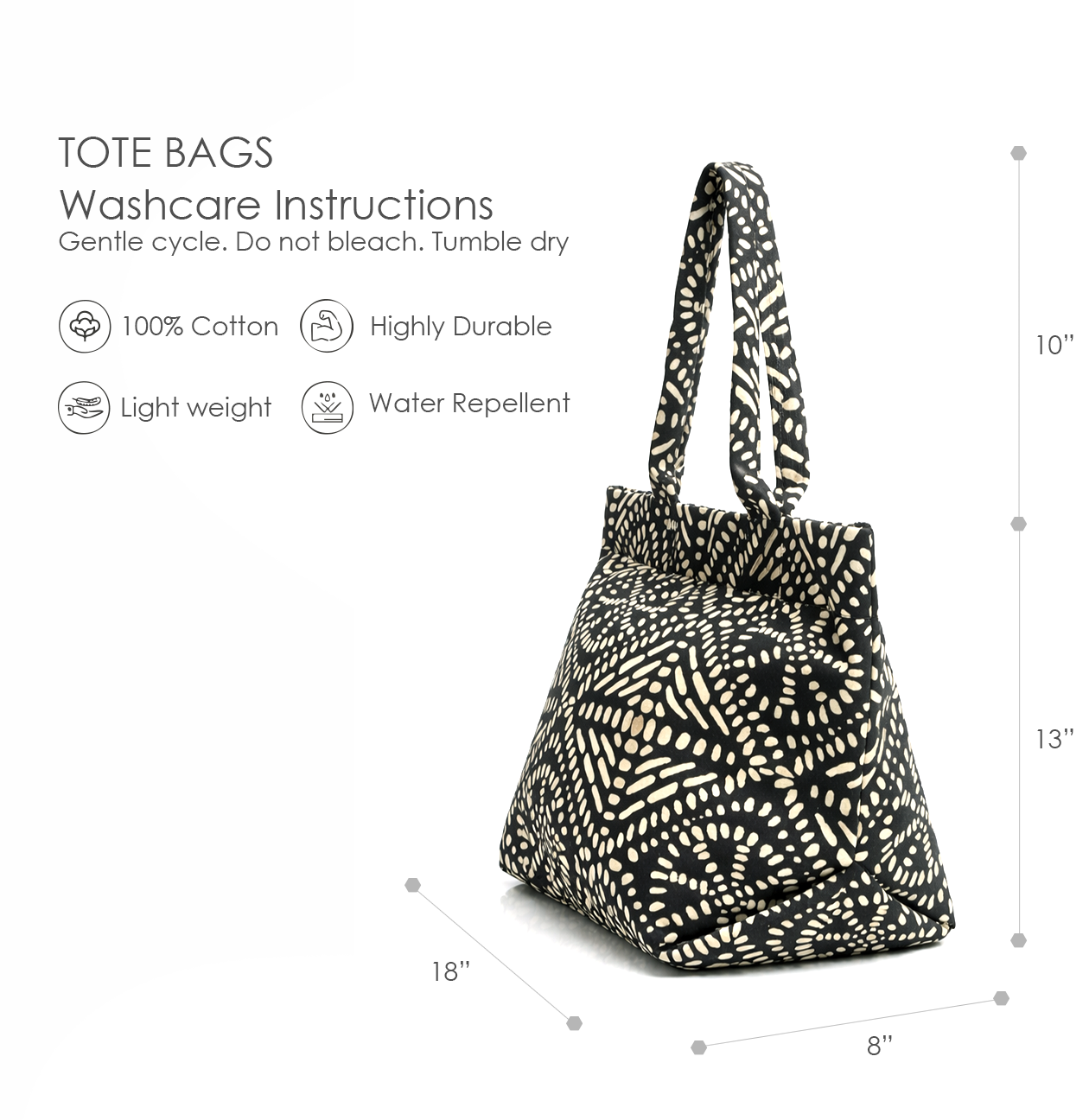 Midnight Mosaic – Water Repellent Tote Bag