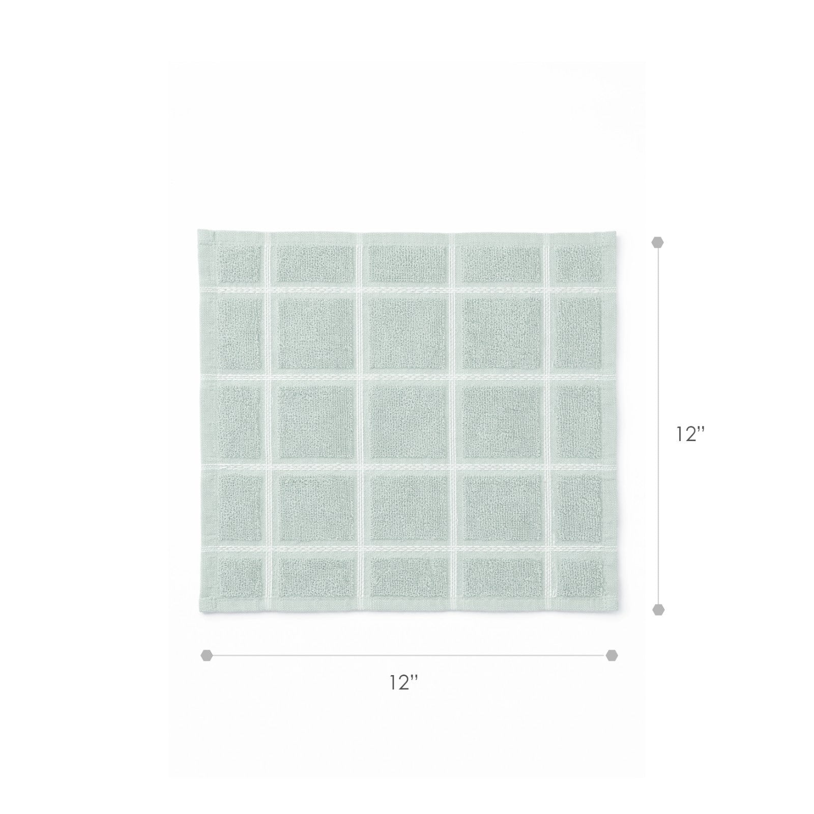 Pistelle Dobby Checks Face Towels-(set/12)