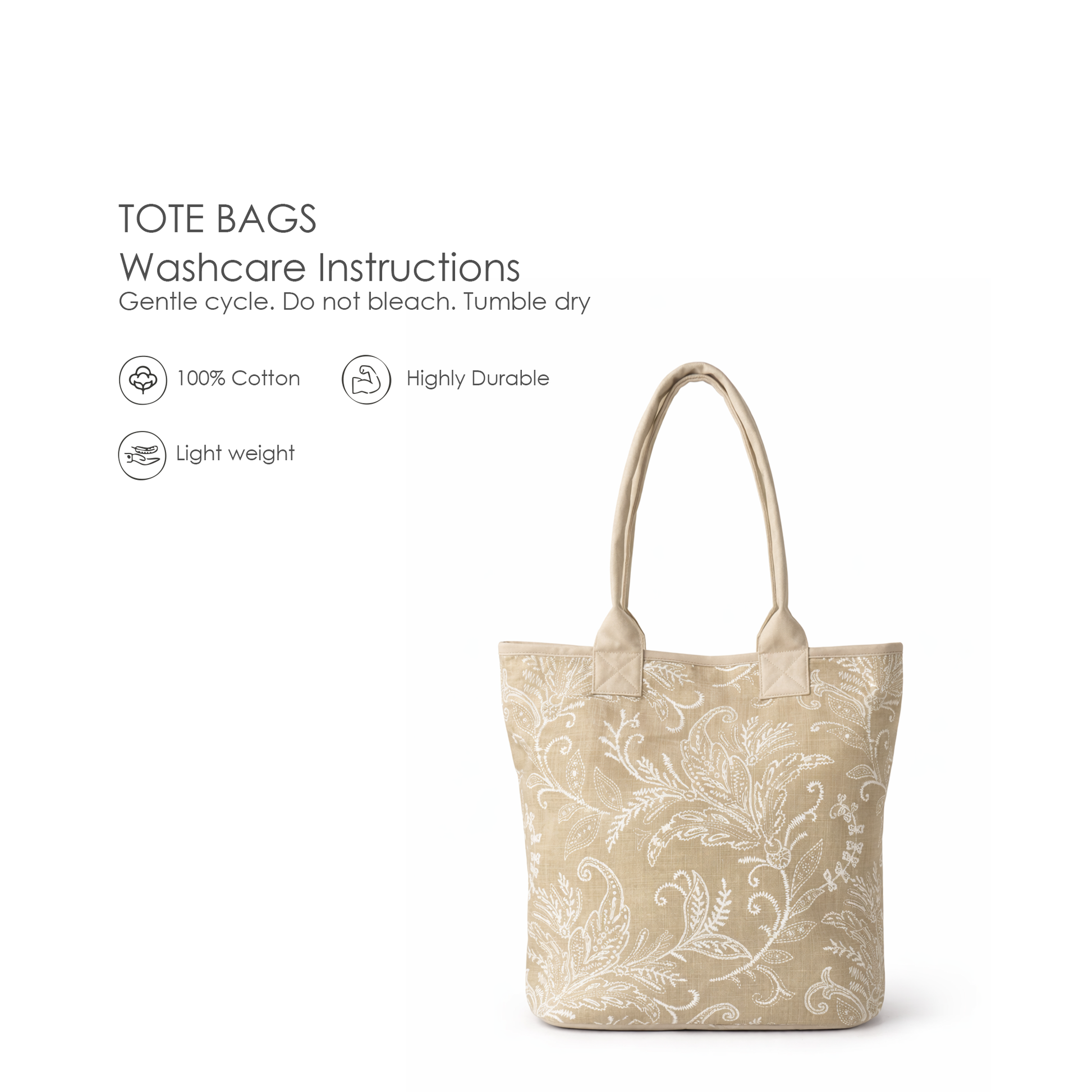 Ivory Bloom XL Tote Bag