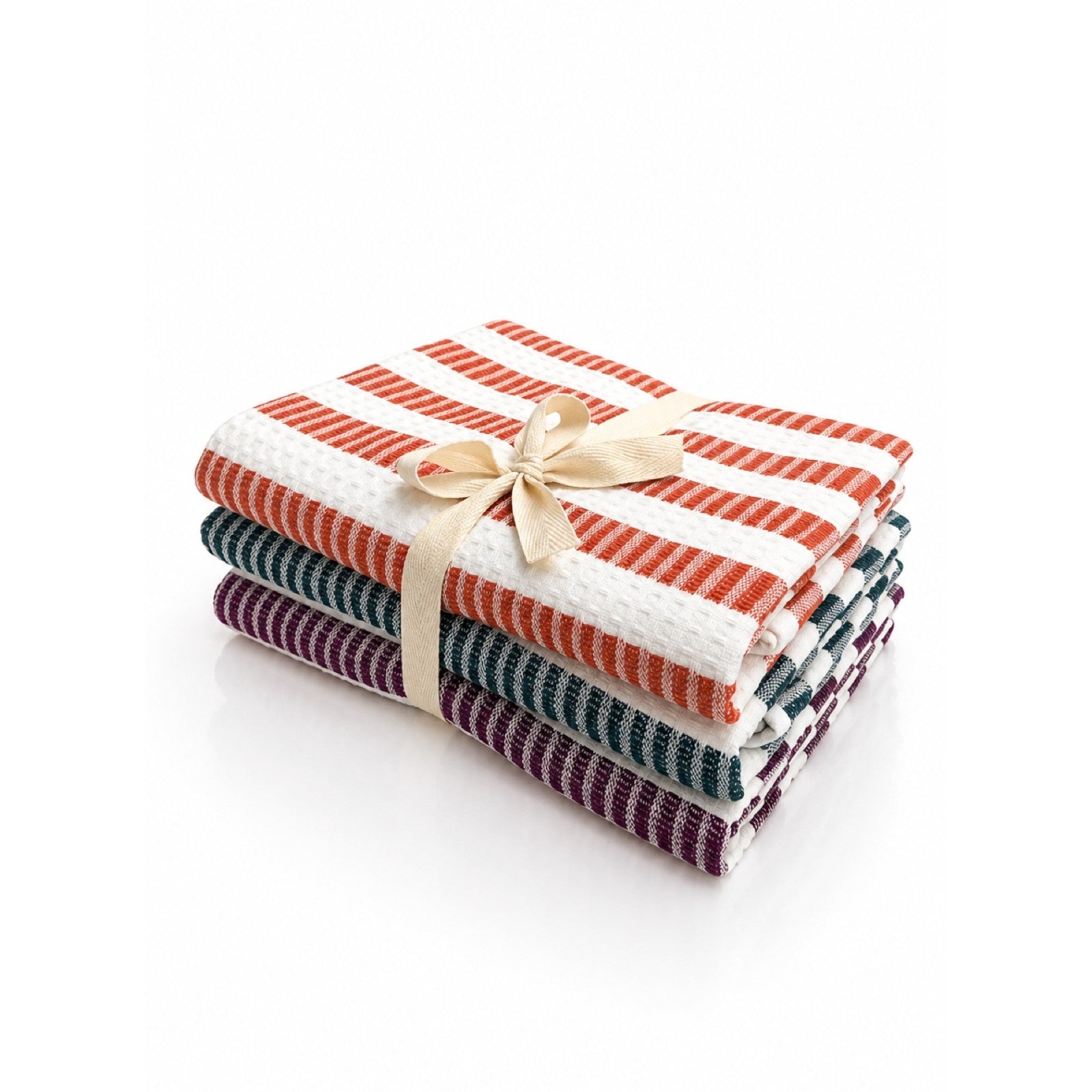 Spice Tide - Honeycomb Stripe Bath Towels-(Set/3)