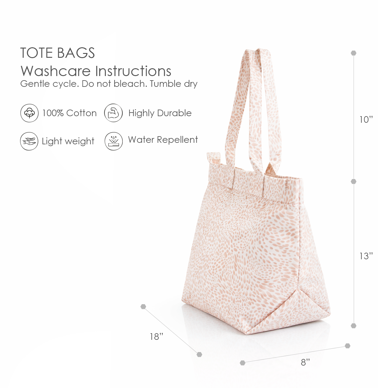 Blush – Water Repellent Tote Bag