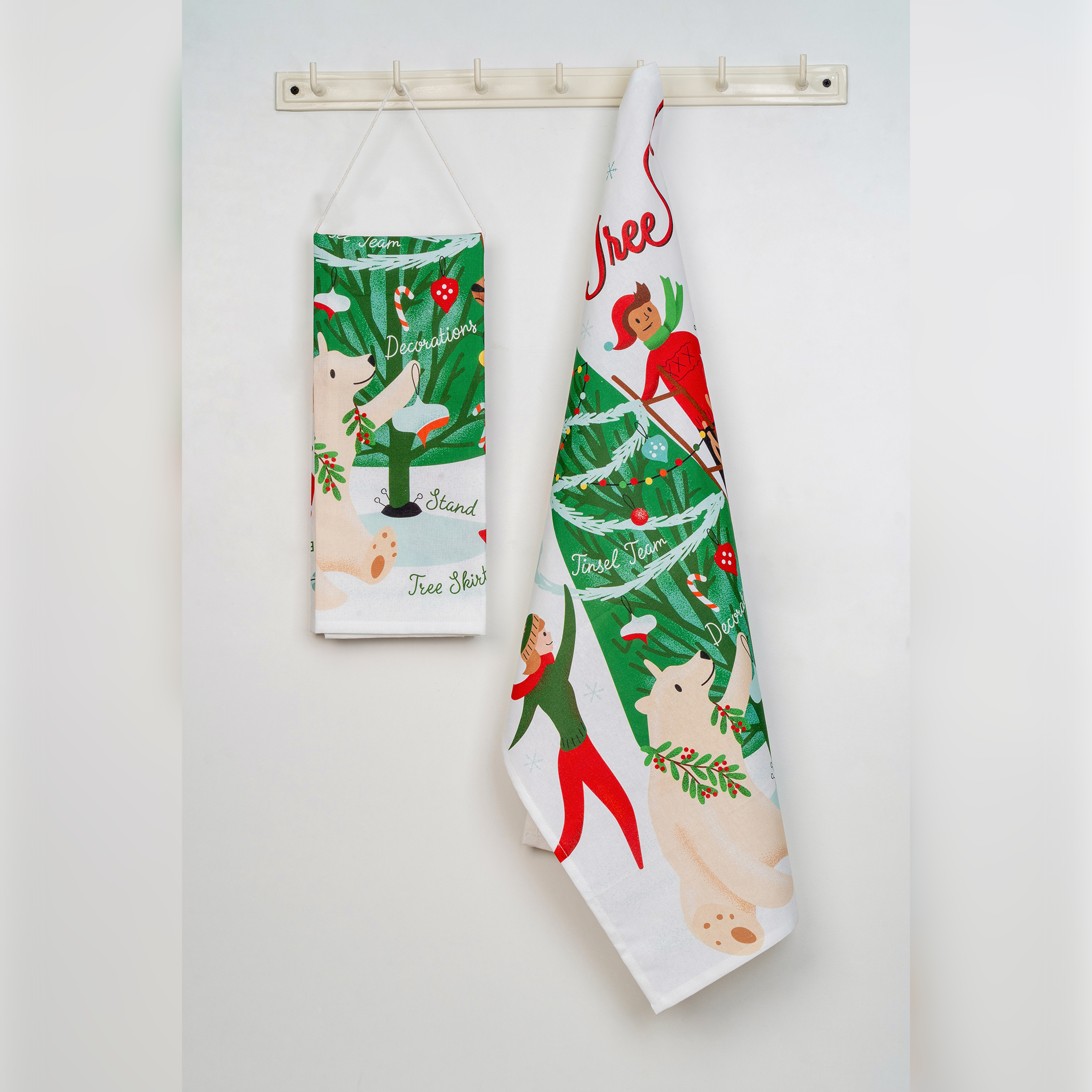 Digital Printed Hand Towel-Christmas Deco (set/2)