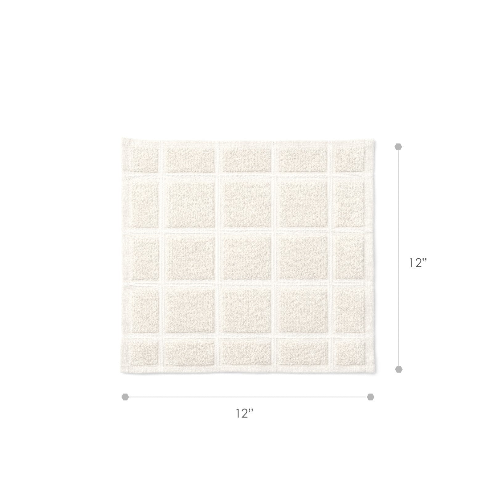 Milque Dobby Checks Face Towels-(set/12)