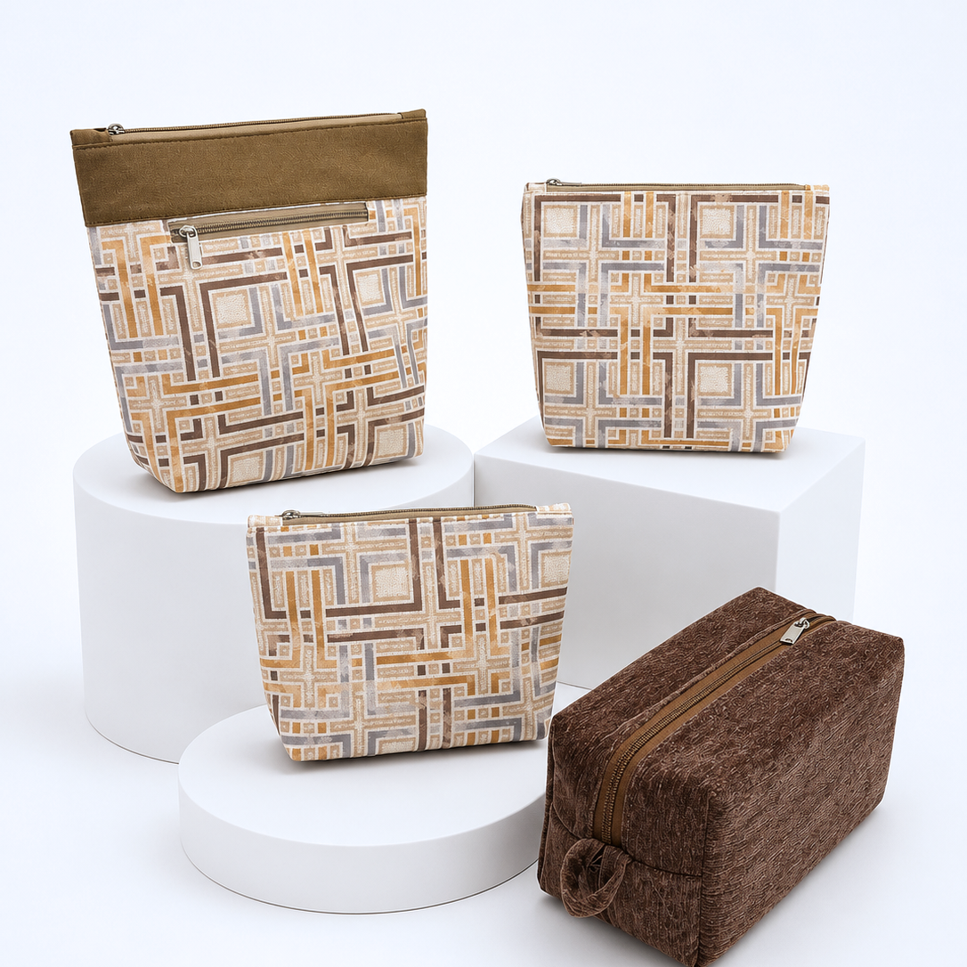Amber Maze & Rocky Velvet Set of 4 Pouch Combo