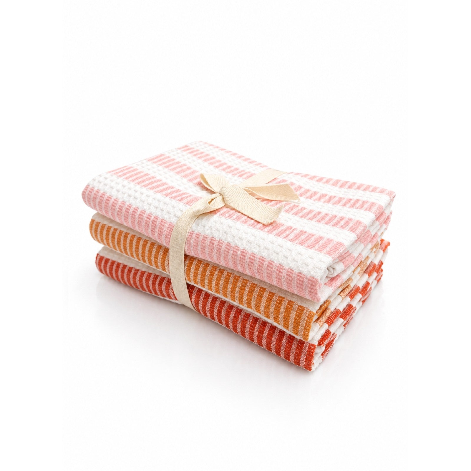 Citrus Layer - Honeycomb Stripe Bath Towels-(Set/3)