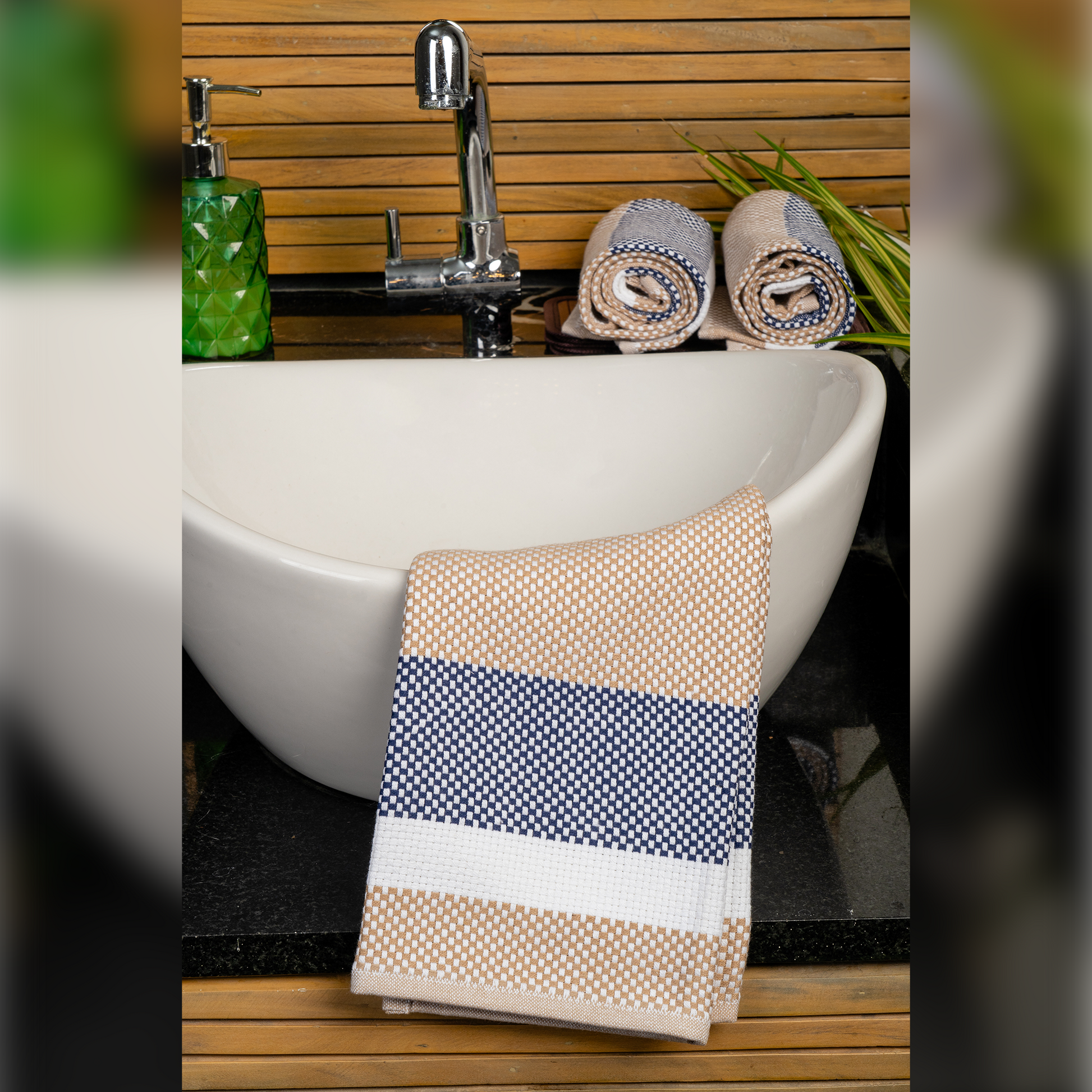Matty Weave Hand Towel-Apricot (Set/3)