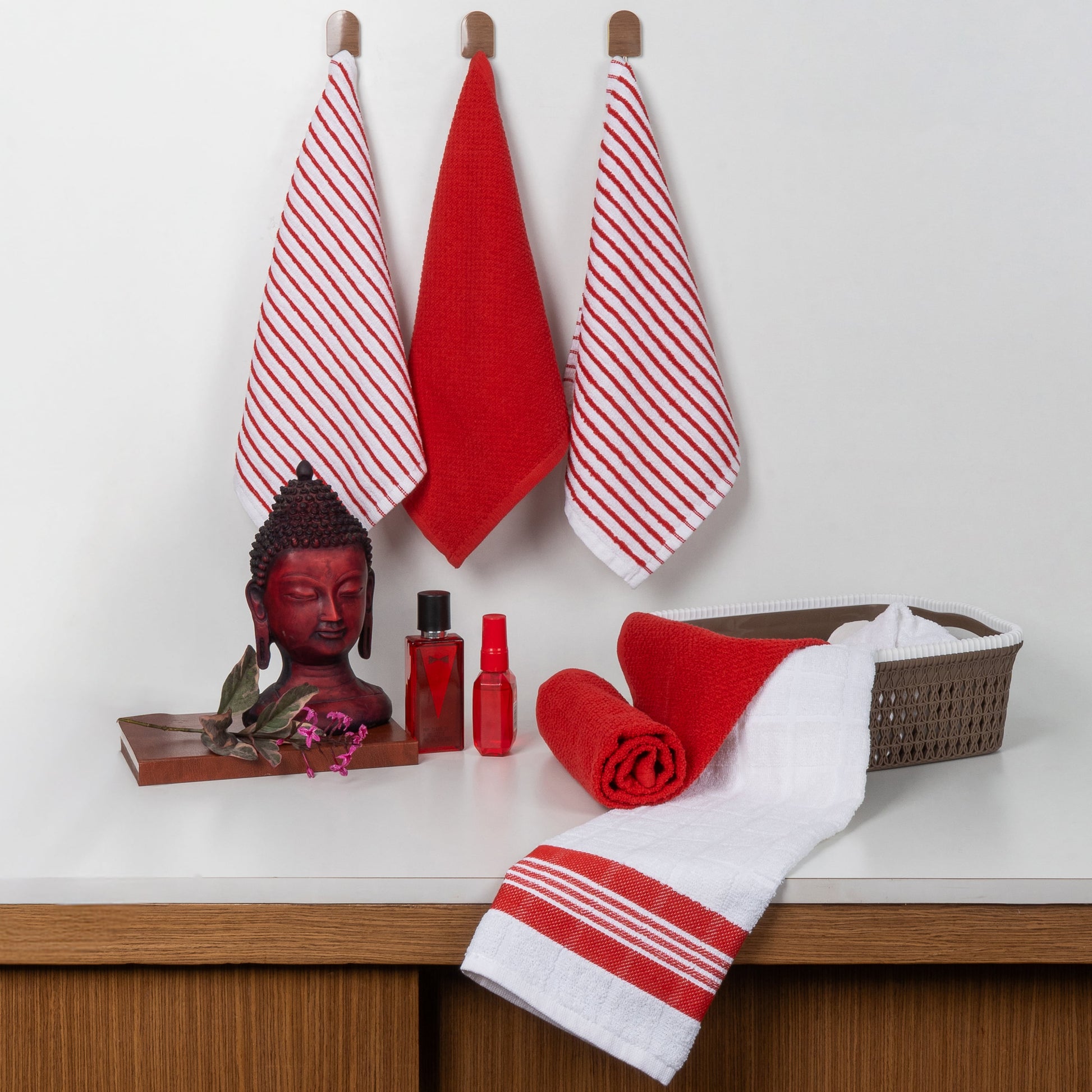 Assorted Terry Towels – Ketchup Rush (Set/5)