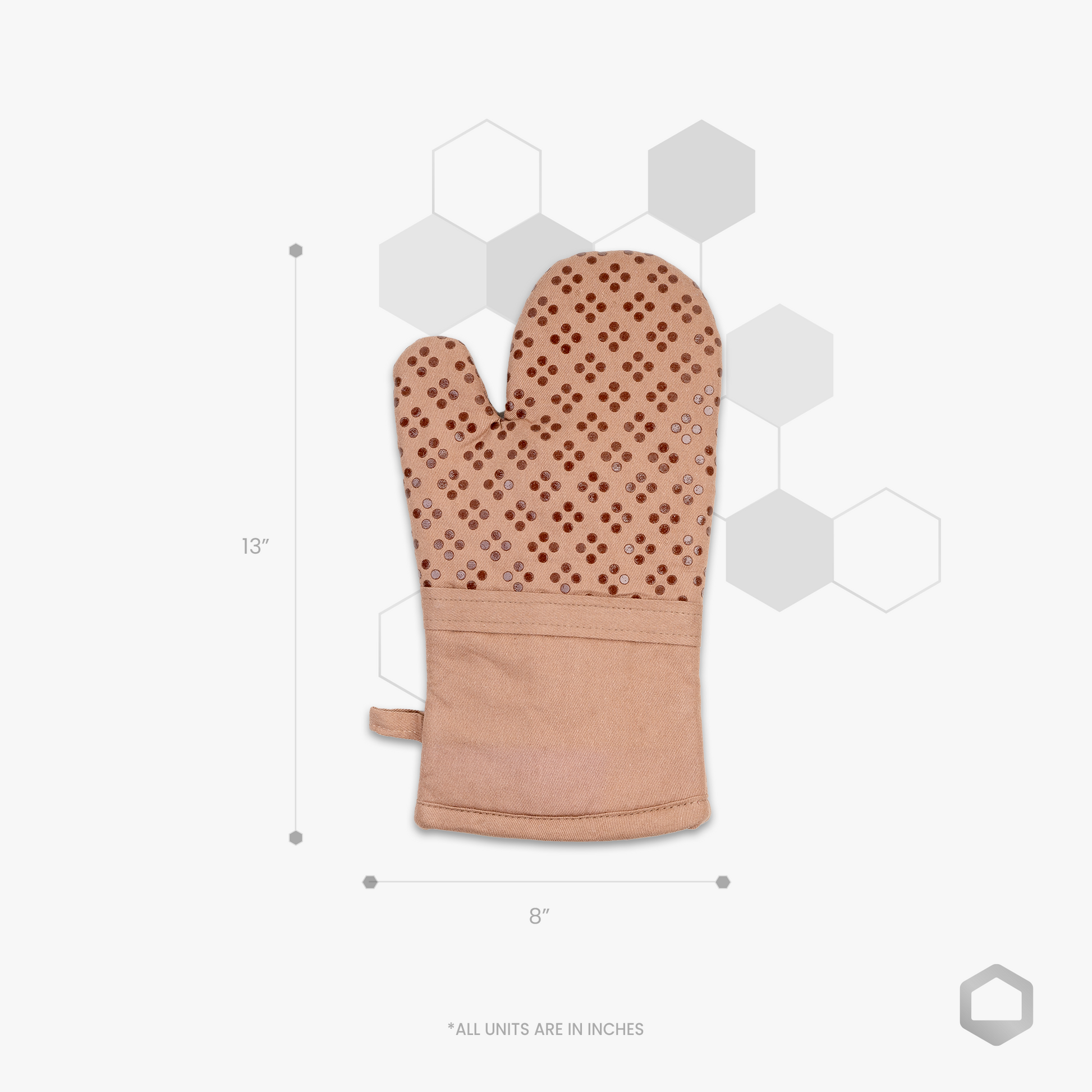 Silica Coated Anti Skid Gloves-Terracota (Set/2)