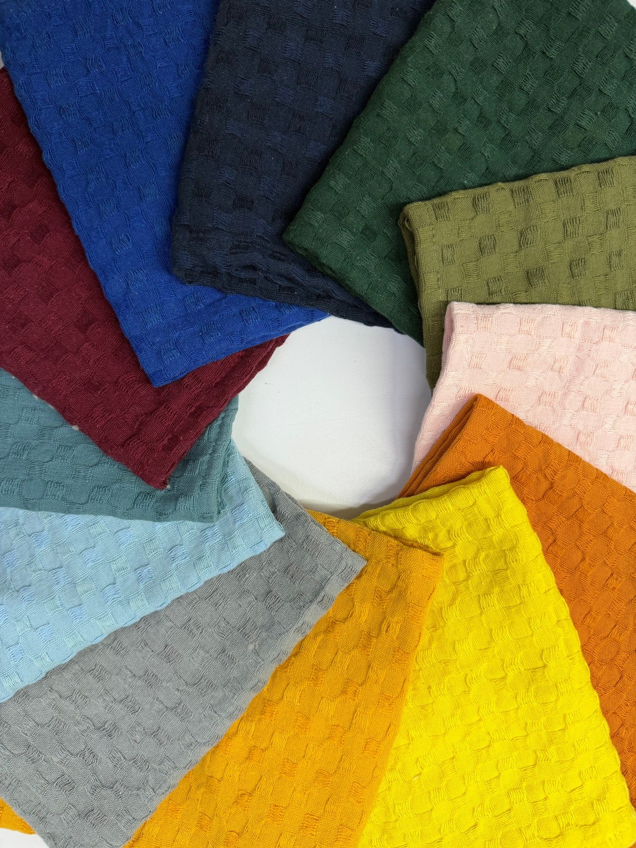 Set of 3 Premium Cotton Waffle Weave Napkins