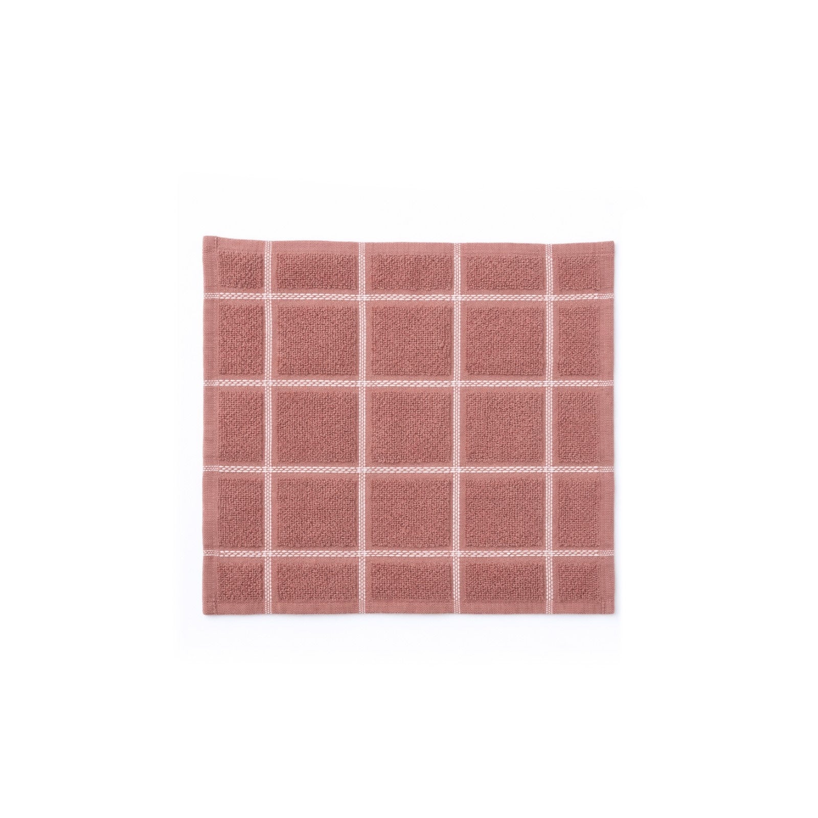 Rustiva Dobby Checks Face Towels-(set/12)