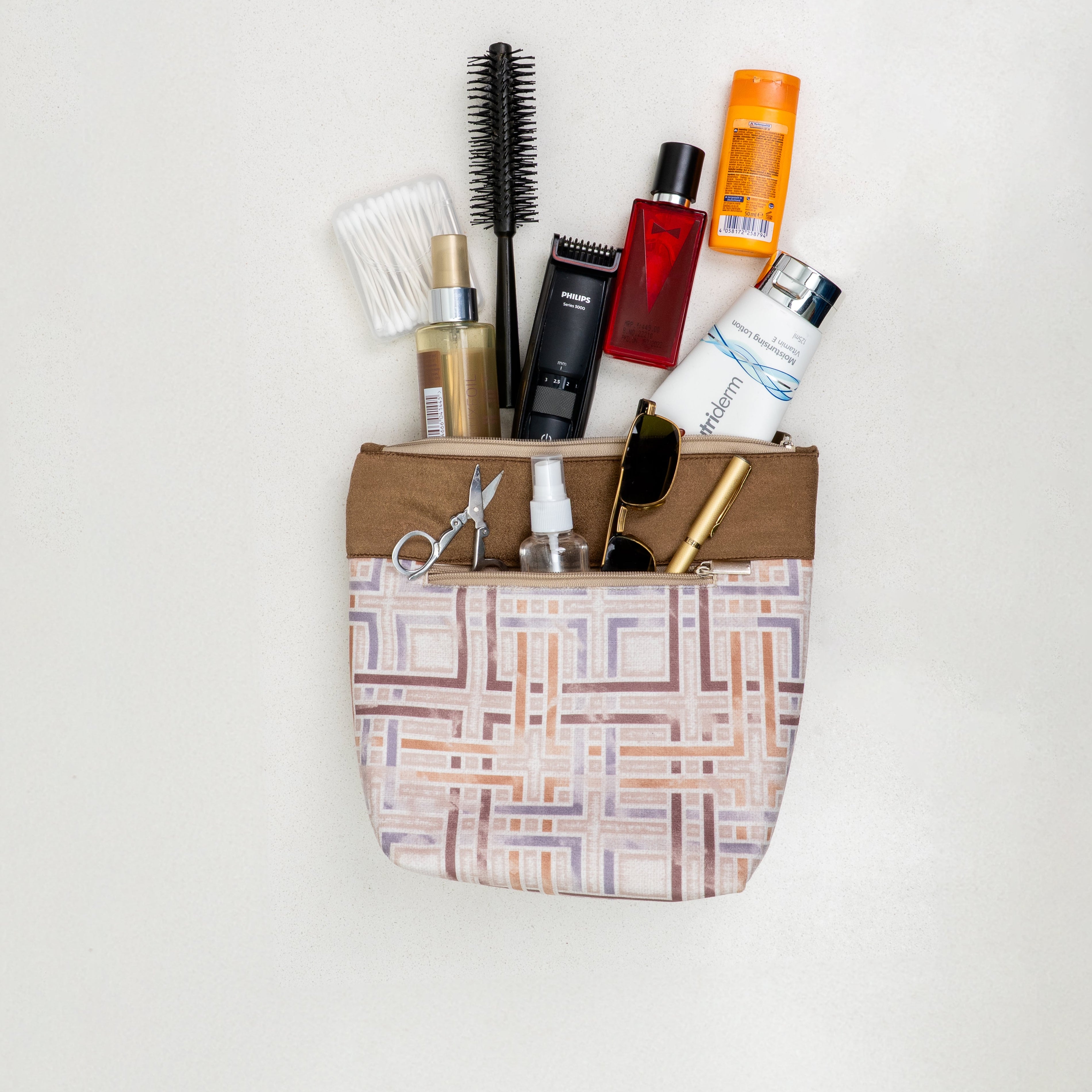 Set of 3 Pouches - Amber Maze Multi-Purpose Travel pouches